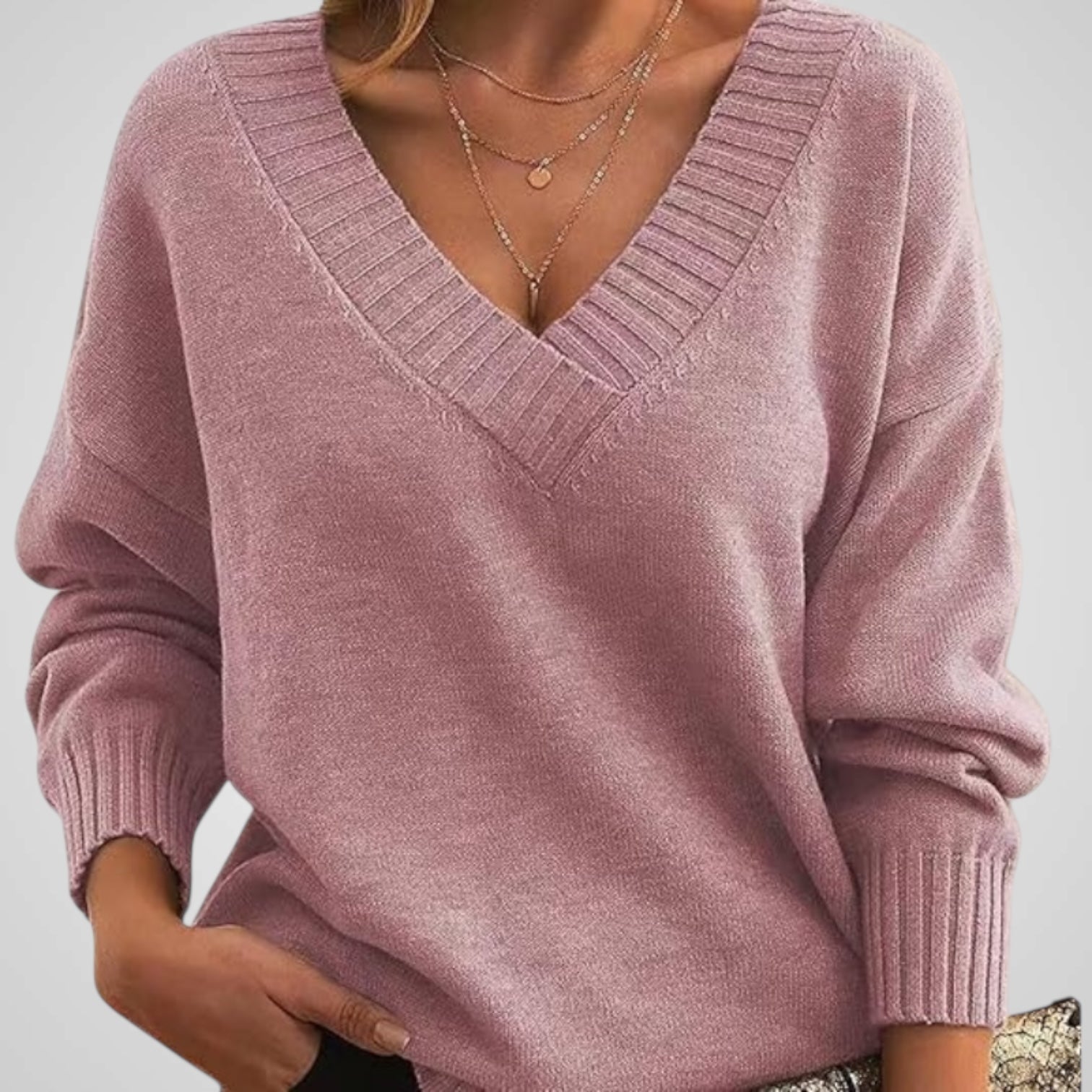 Anni | Maglione in Cashmere a V Collo Scollo