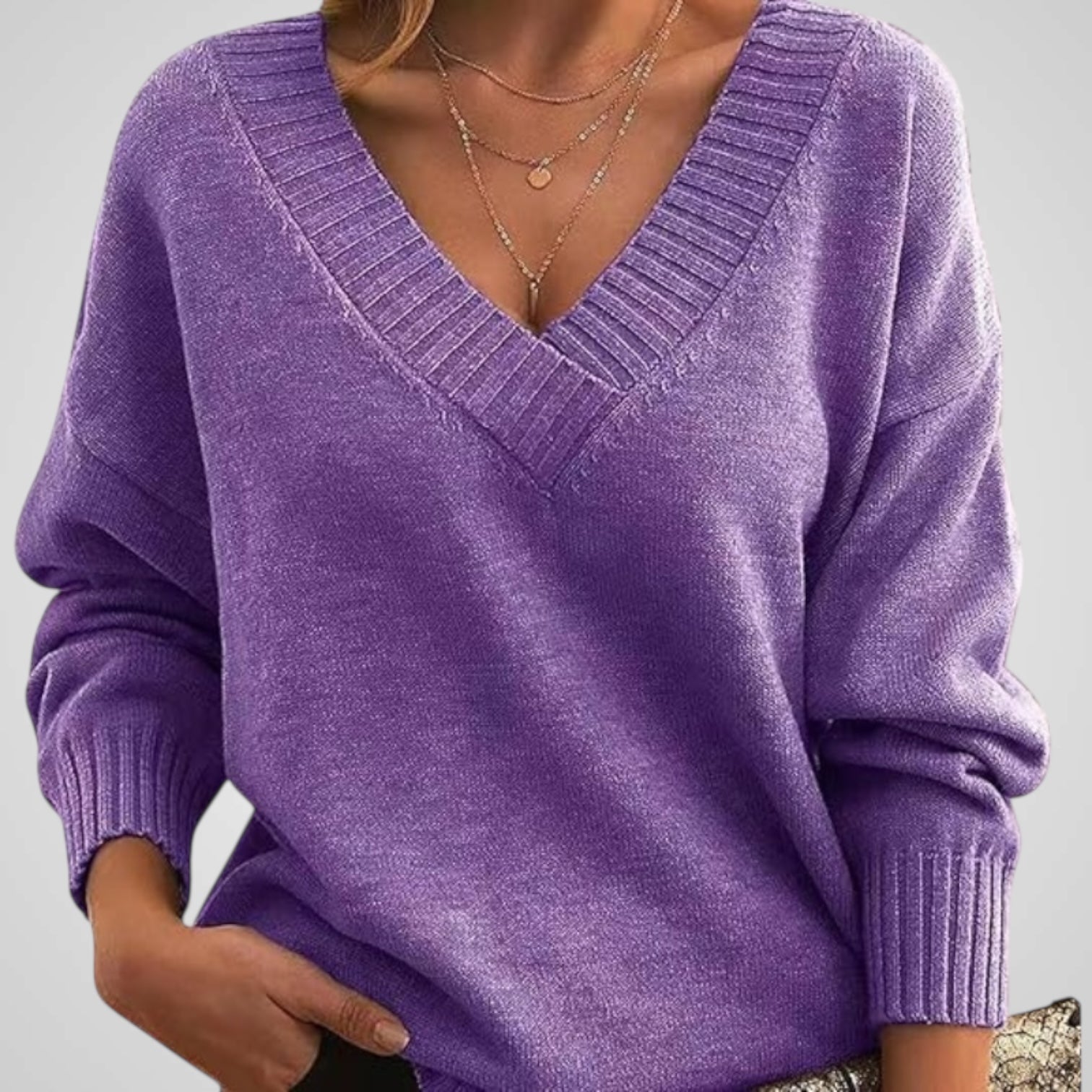 Anni | Maglione in Cashmere a V Collo Scollo