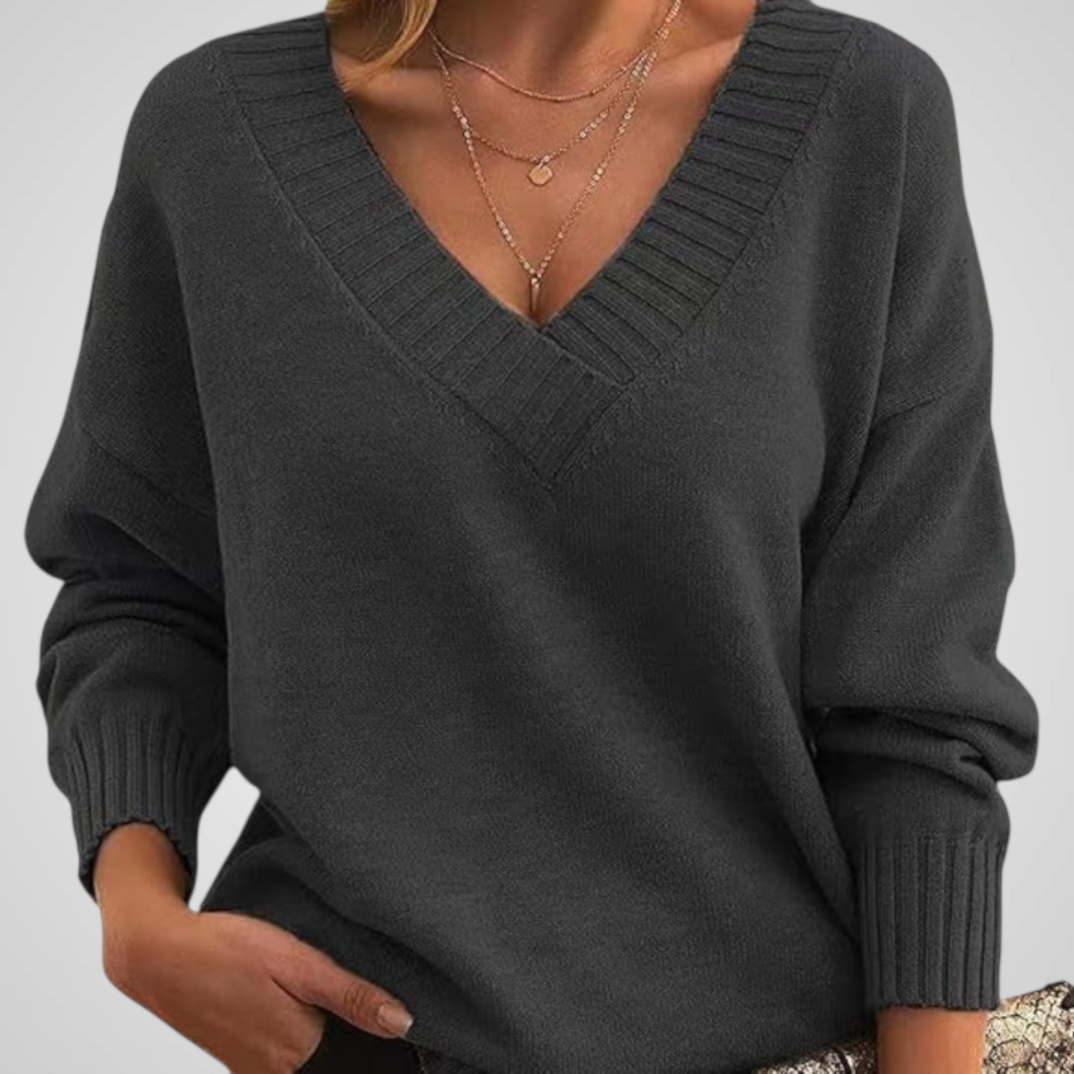 Anni | Maglione in Cashmere a V Collo Scollo