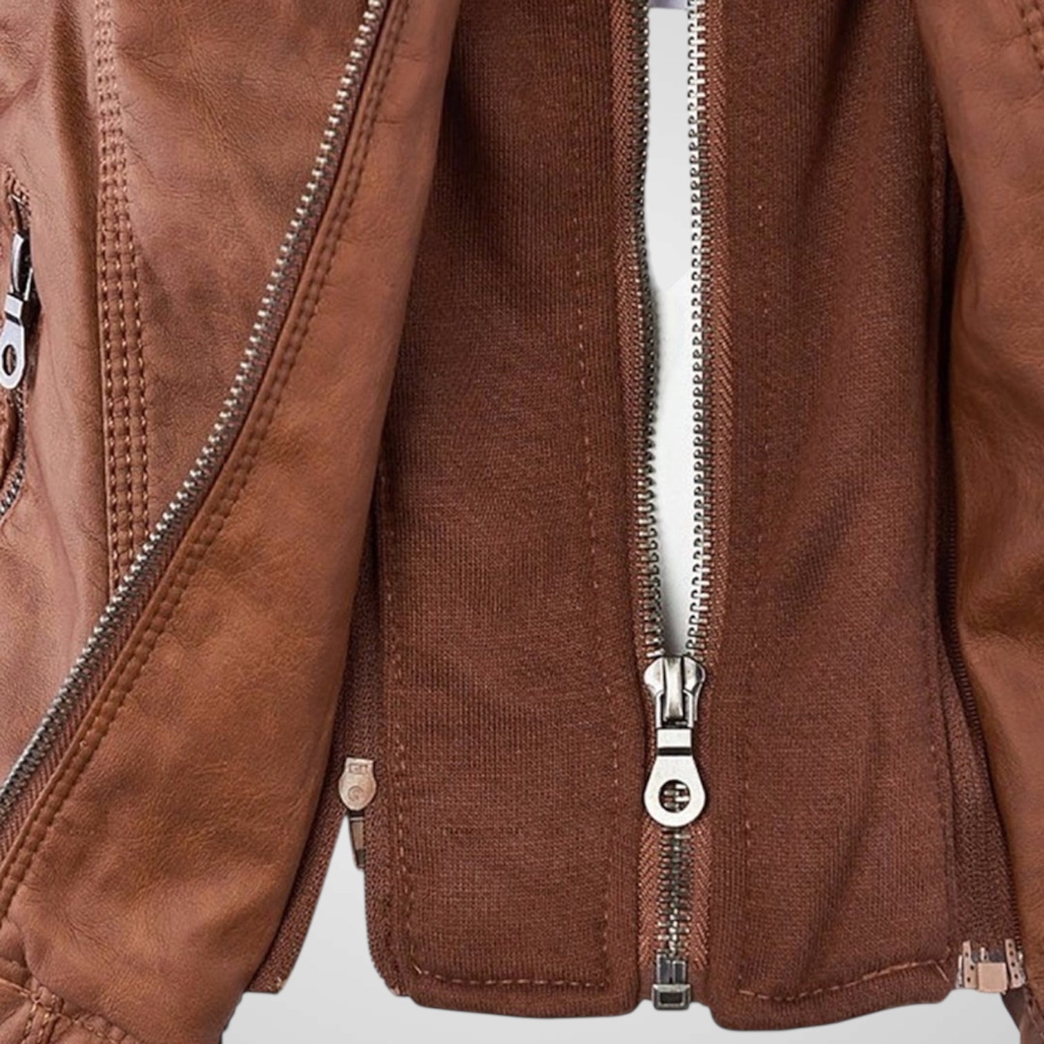 Olivia | Giacca in Pelle Donna Impermeabile con Cappuccio