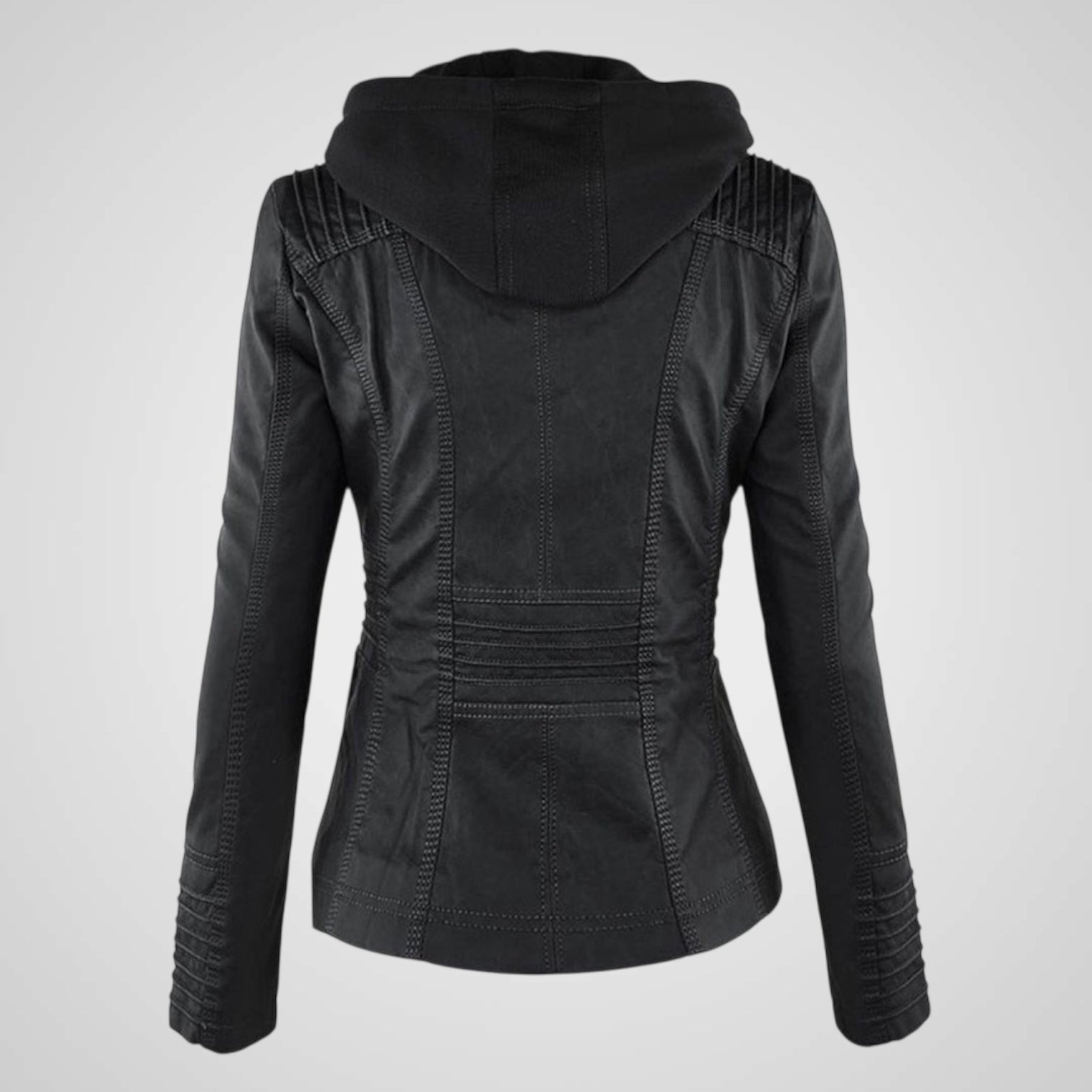 Olivia | Giacca in Pelle Donna Impermeabile con Cappuccio