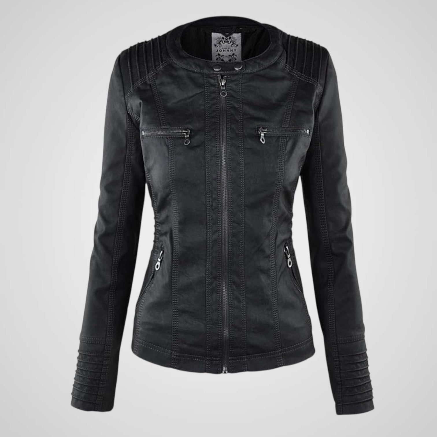 Olivia | Giacca in Pelle Donna Impermeabile con Cappuccio