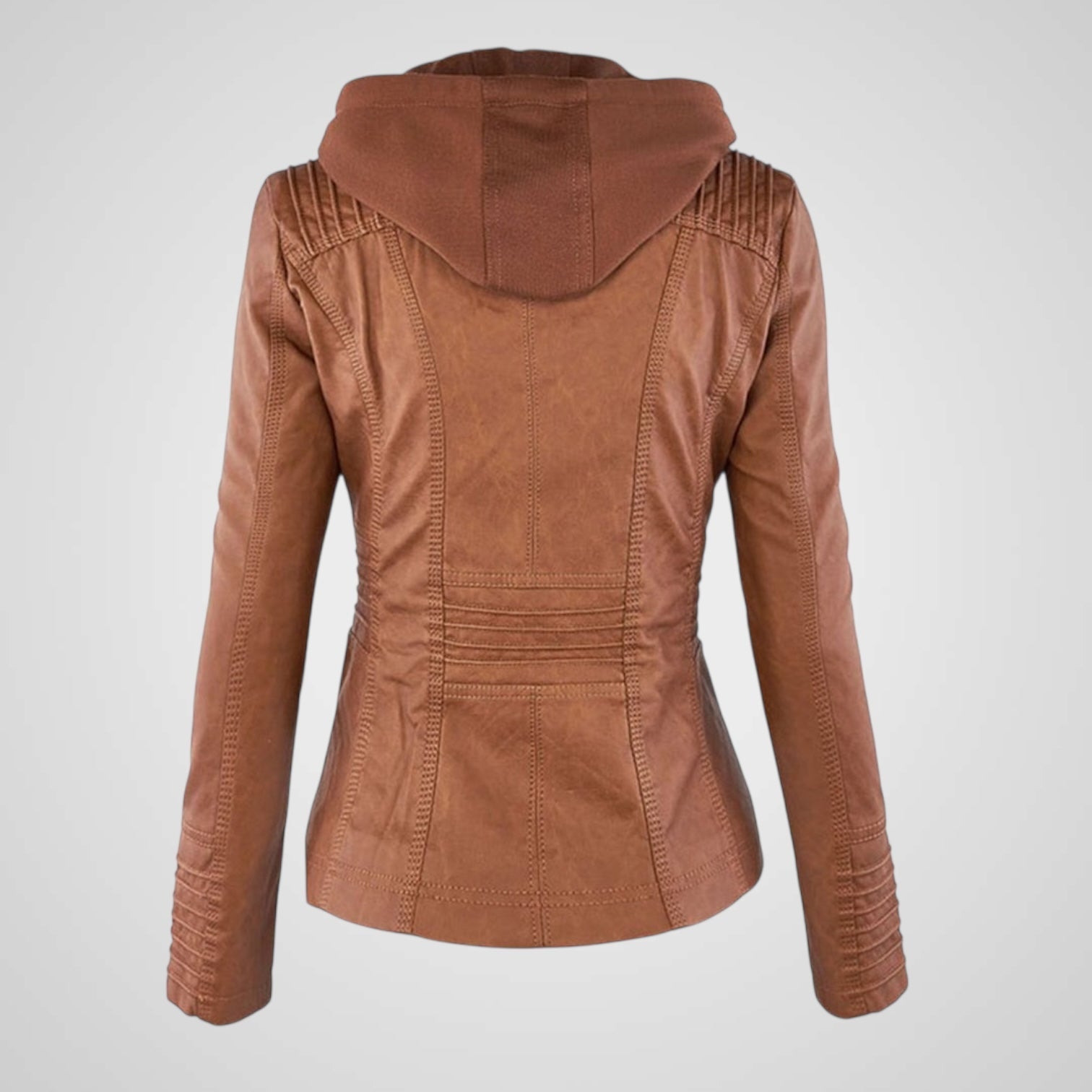 Olivia | Giacca in Pelle Donna Impermeabile con Cappuccio