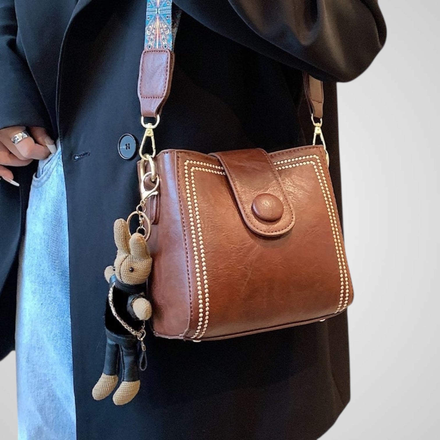 Urò | Borsa Retro con Tracolla Regolabile Larga