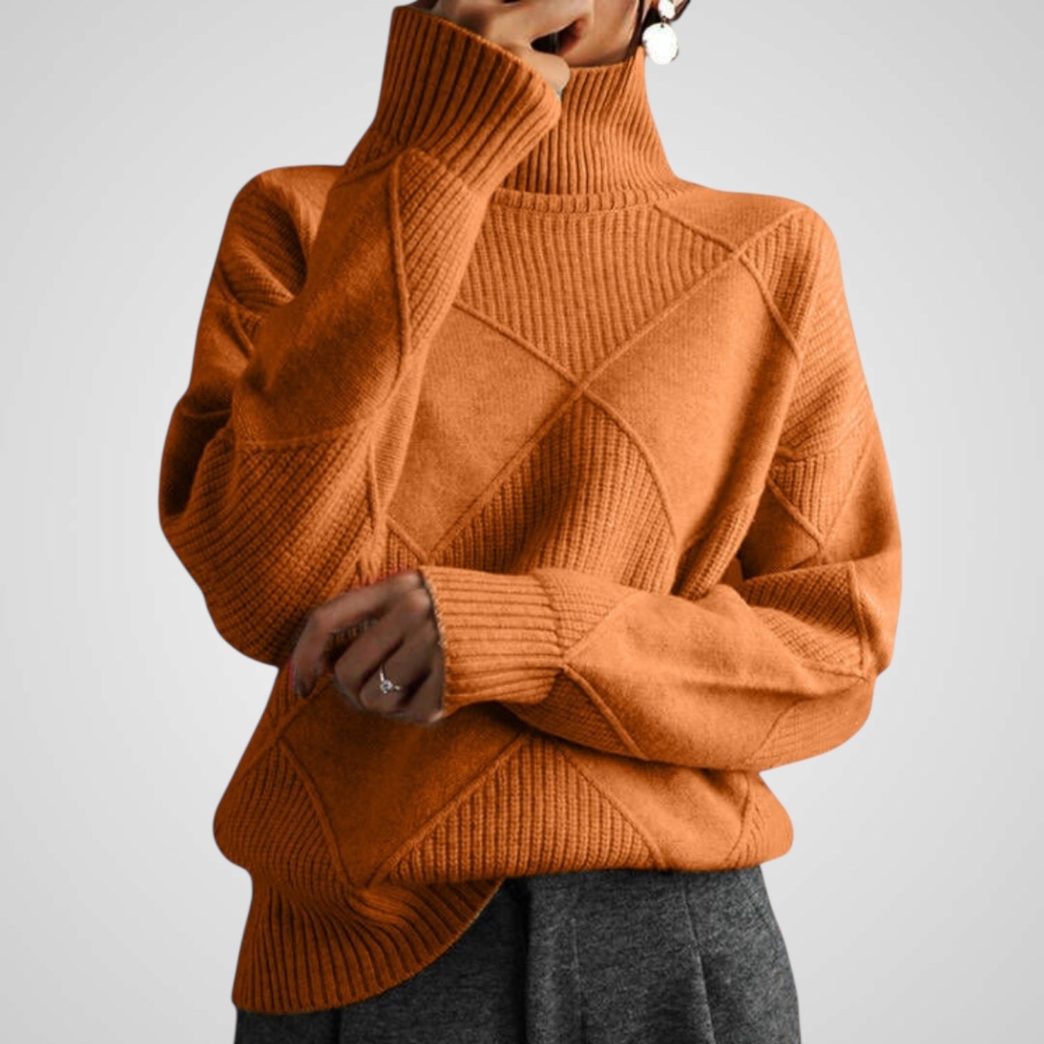 Ava | Maglione Donna in Cashmere a Collo Alto