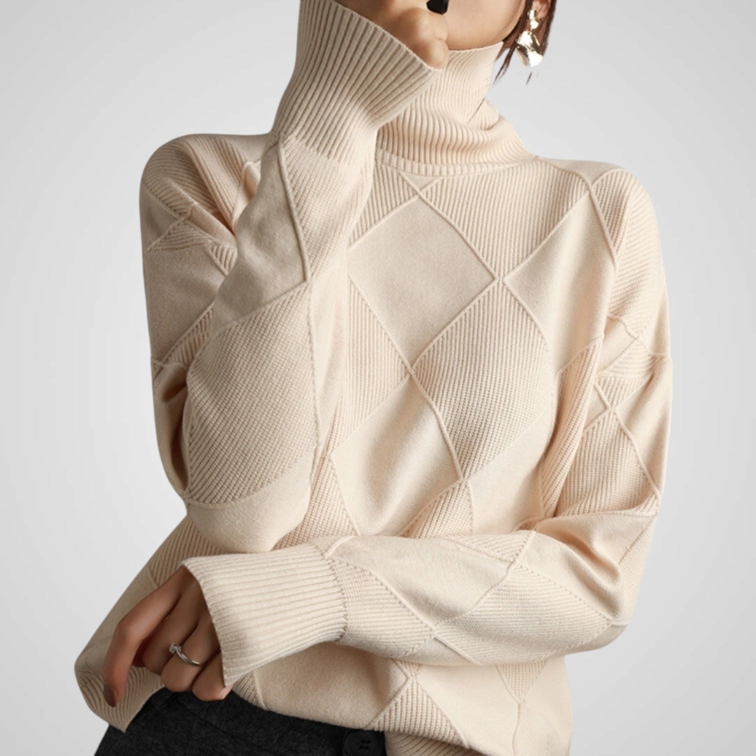 Ava | Maglione Donna in Cashmere a Collo Alto