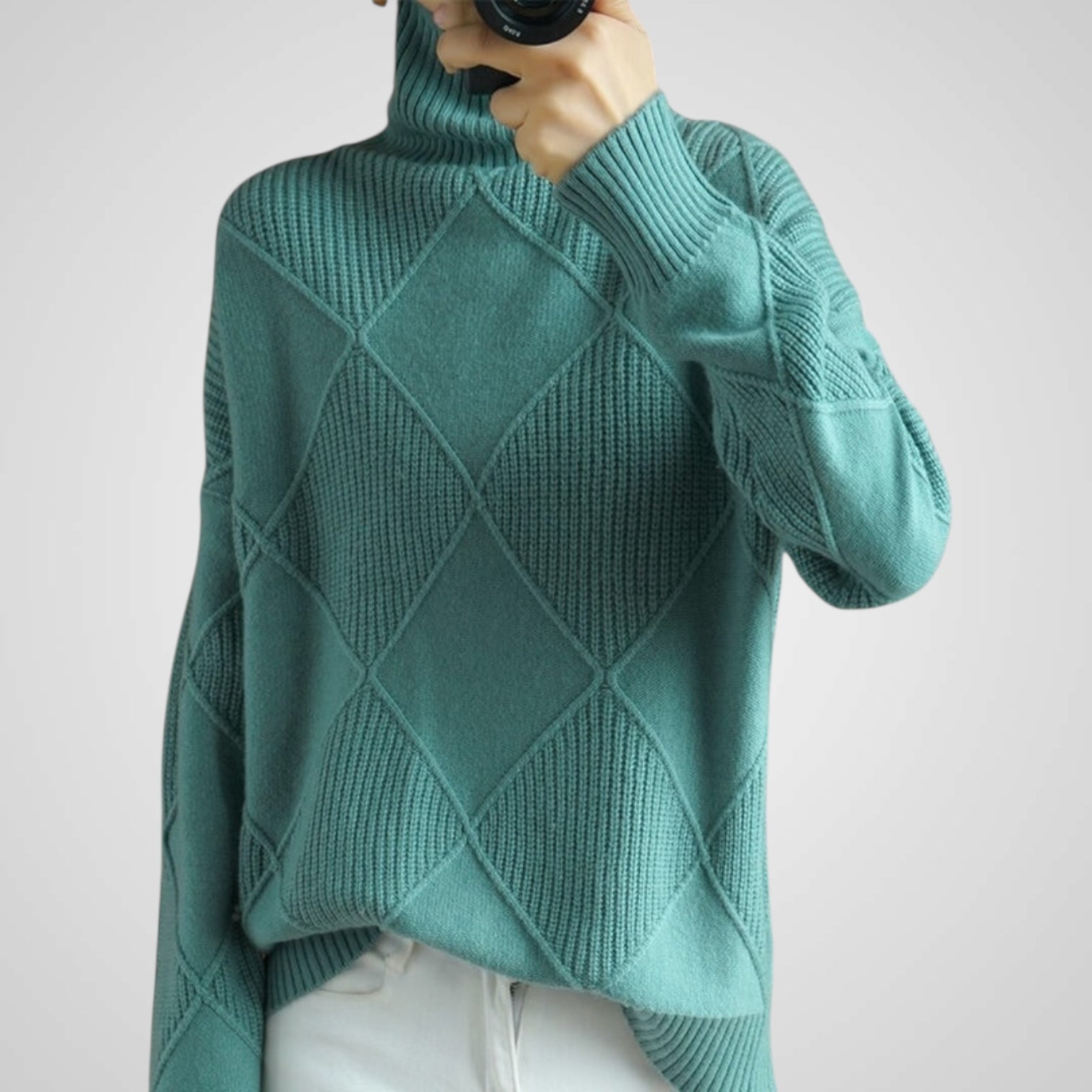 Ava | Maglione Donna in Cashmere a Collo Alto