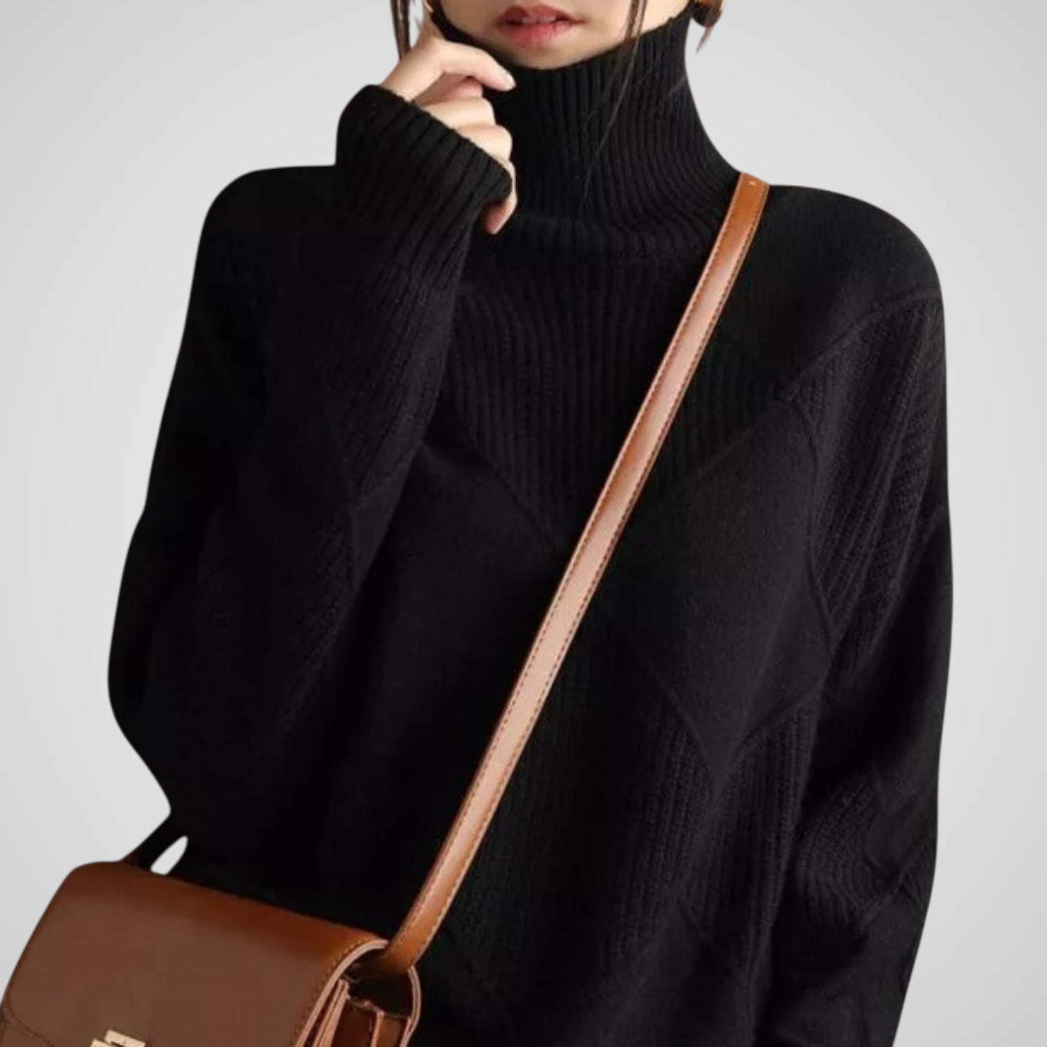Ava | Maglione Donna in Cashmere a Collo Alto