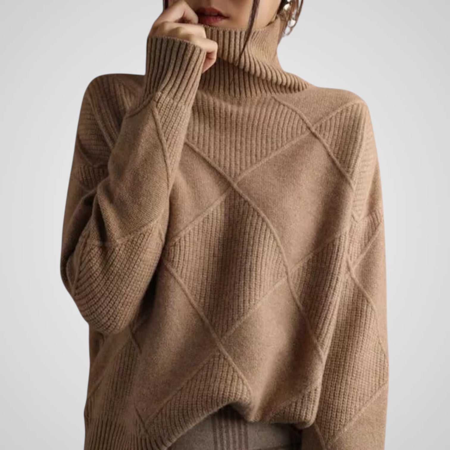 Ava | Maglione Donna in Cashmere a Collo Alto