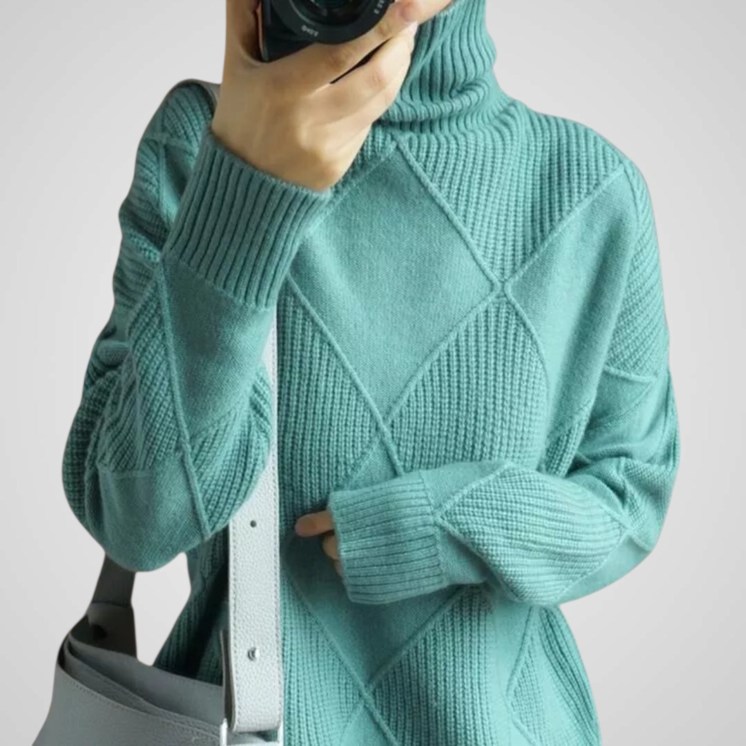 Ava | Maglione Donna in Cashmere a Collo Alto