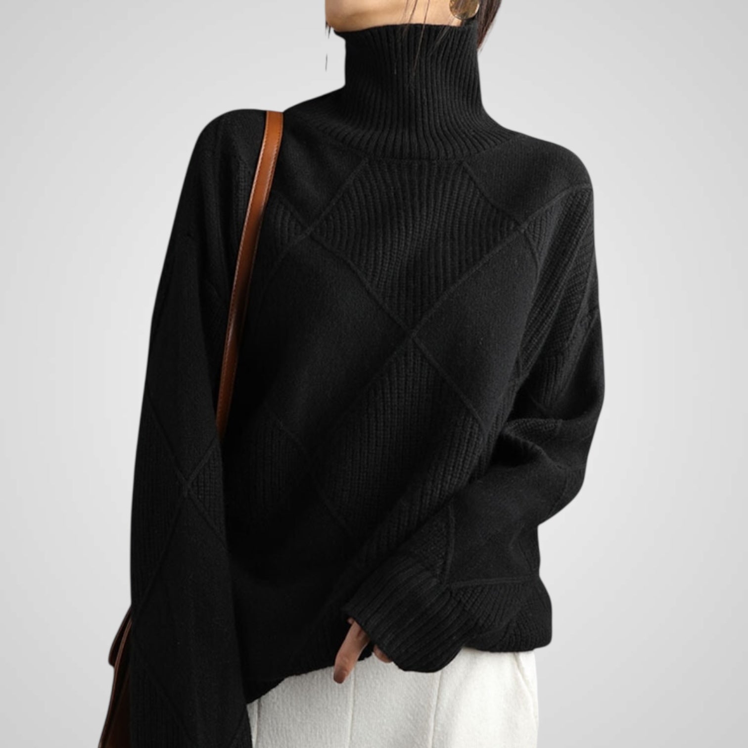 Ava | Maglione Donna in Cashmere a Collo Alto