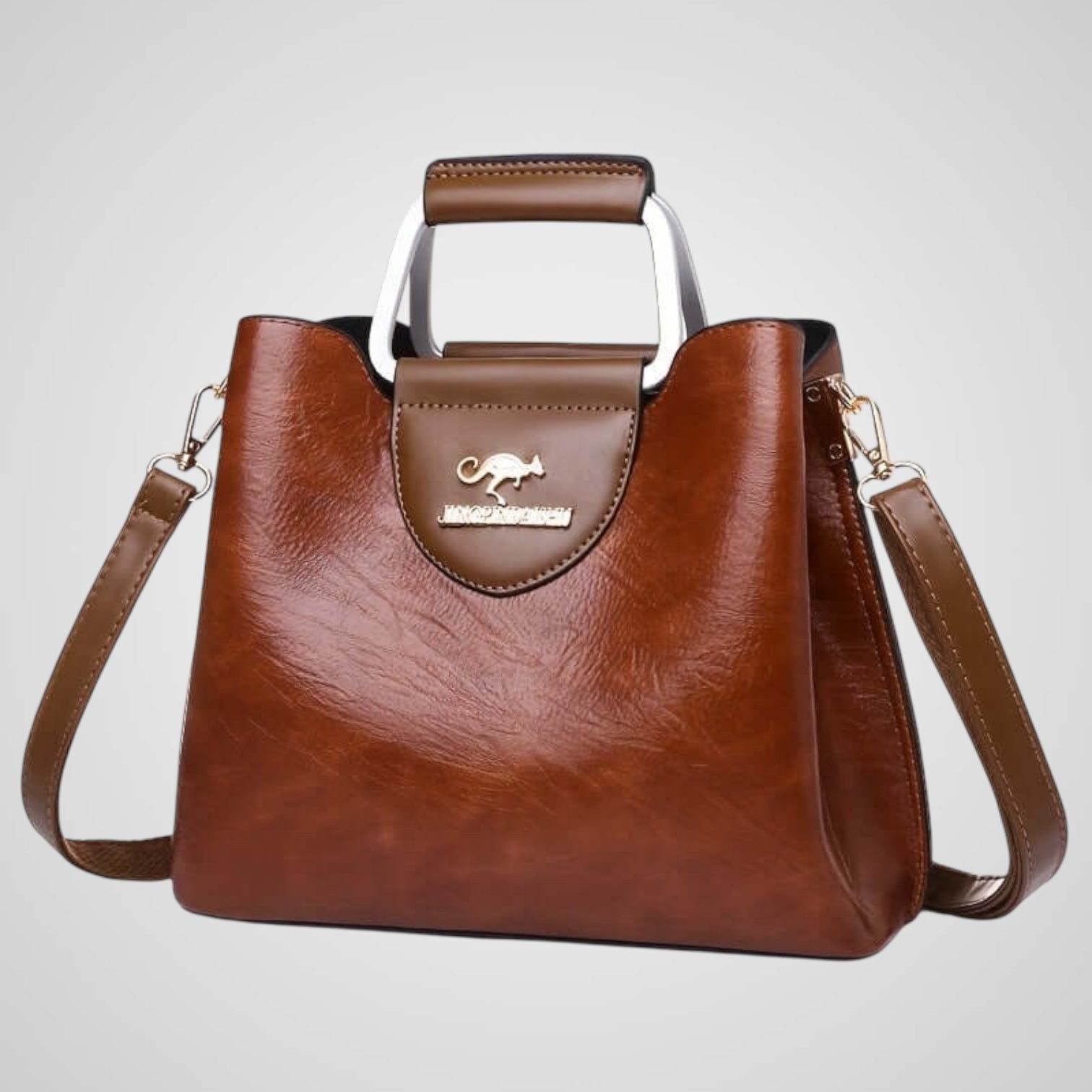 Anna | Borsa in Pelle Bi-Colore Elegante