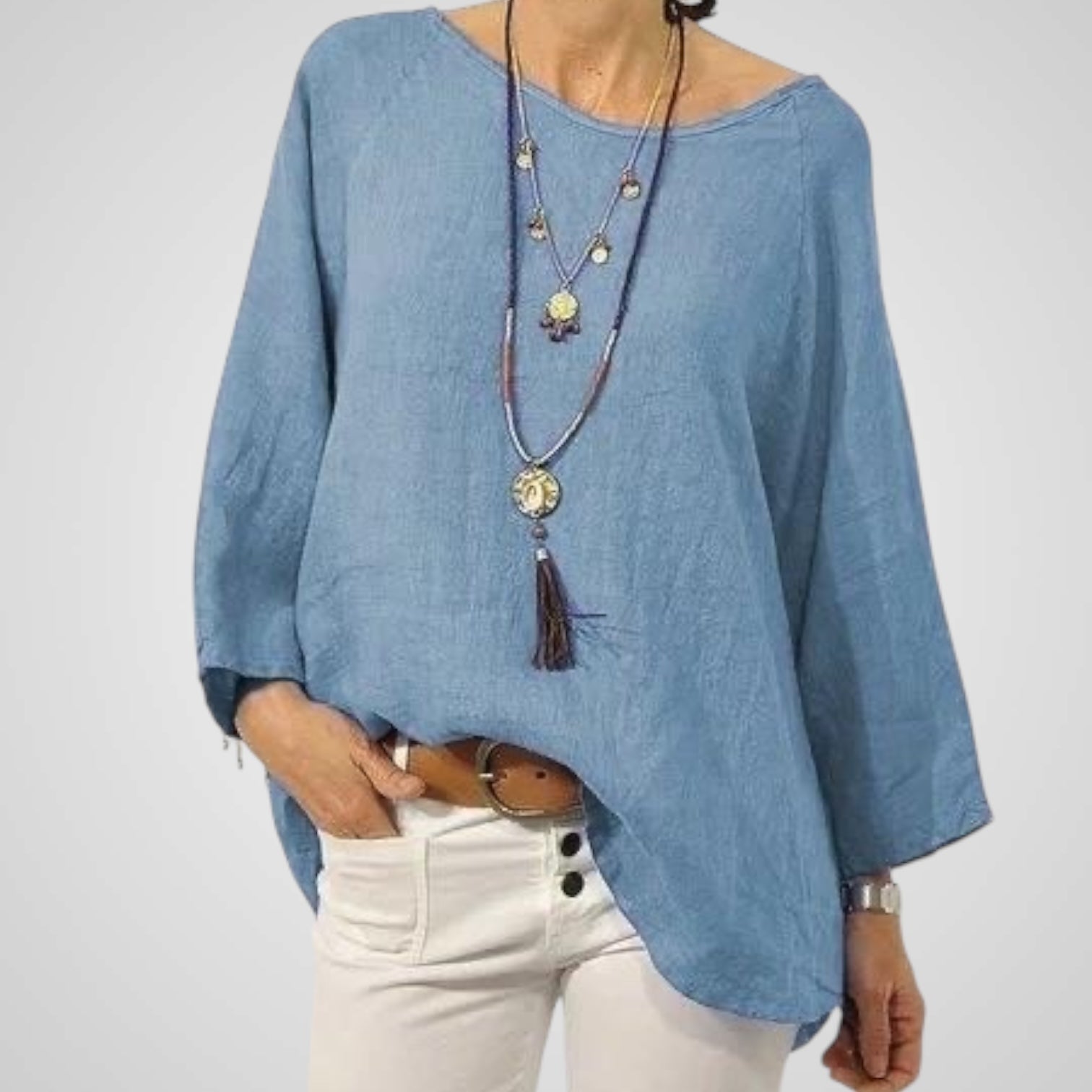 Anna | Maglietta Donna – Mix di Cotone e Lino & Vestibilità Comoda