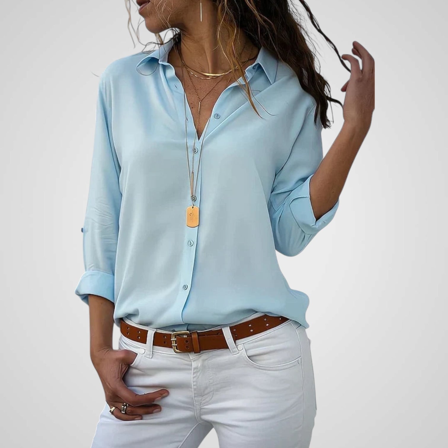 Fenna | Blusa in Chiffon Elegante