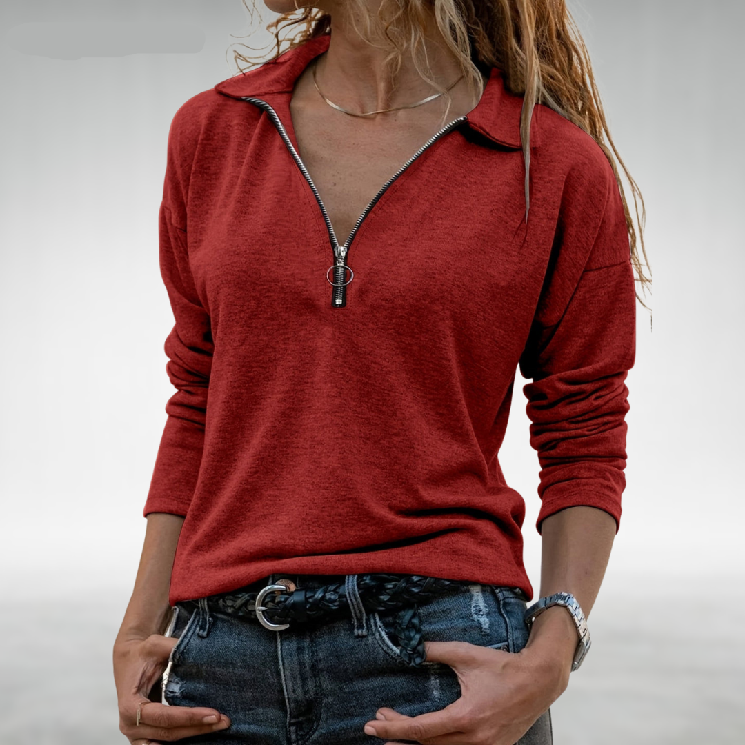 Nadine | Maglione Donna con Mezzo Zip