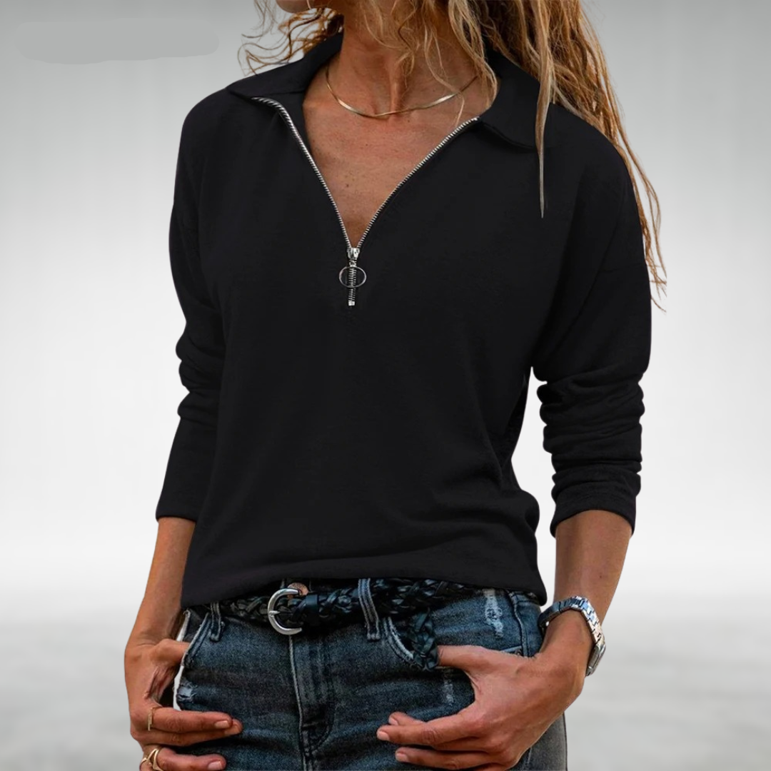 Nadine | Maglione Donna con Mezzo Zip