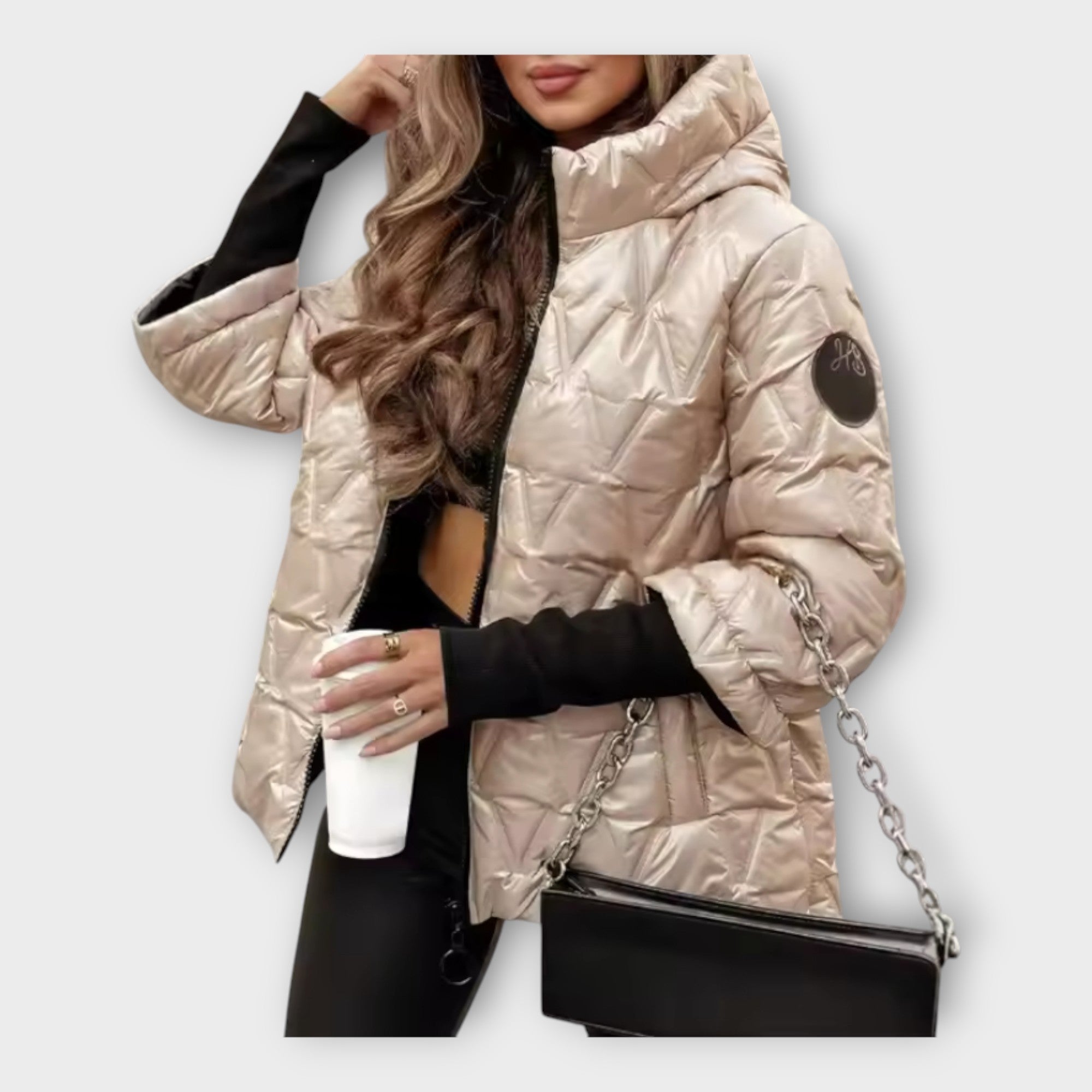 Giacca Trapuntata Elegante con Cappuccio