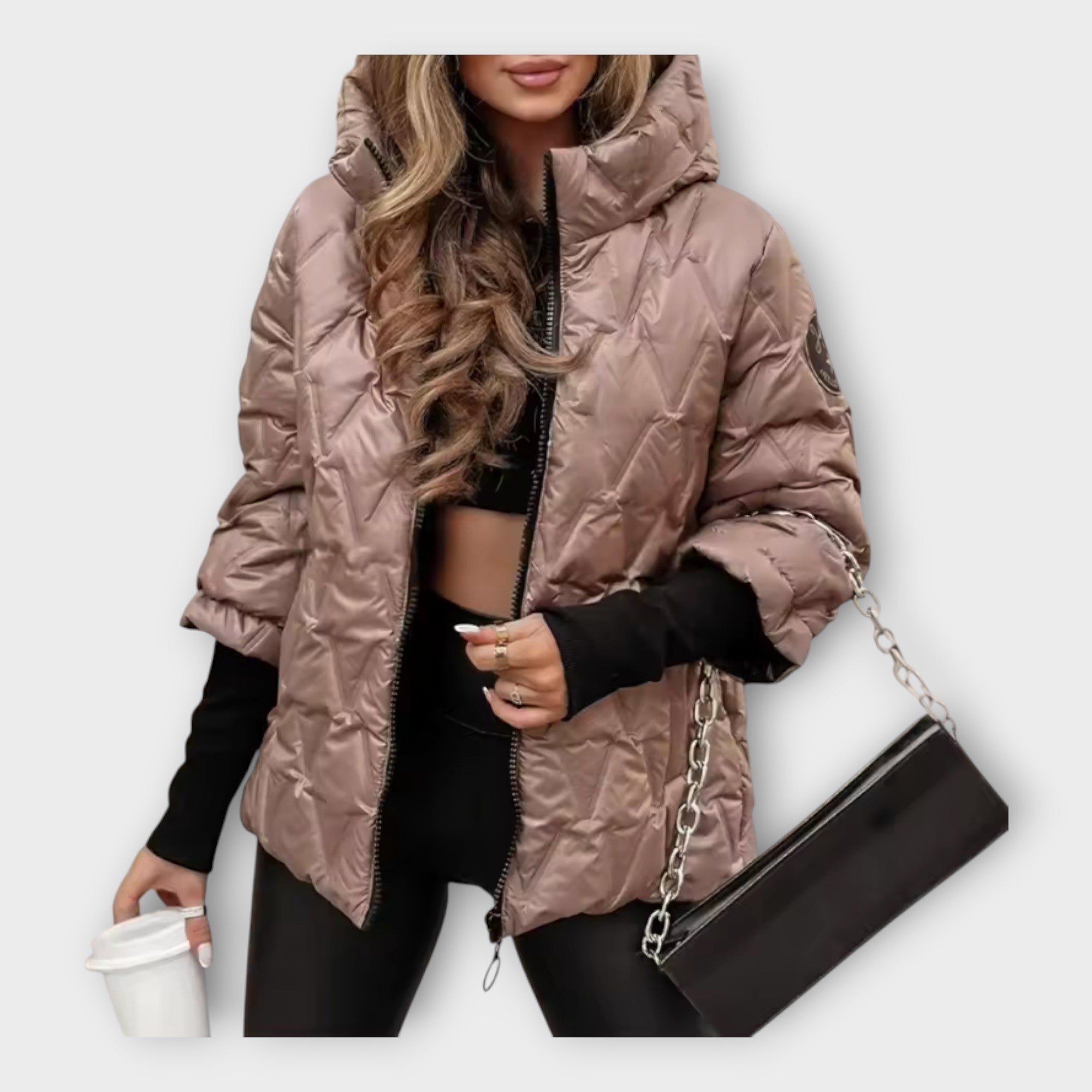 Giacca Trapuntata Elegante con Cappuccio
