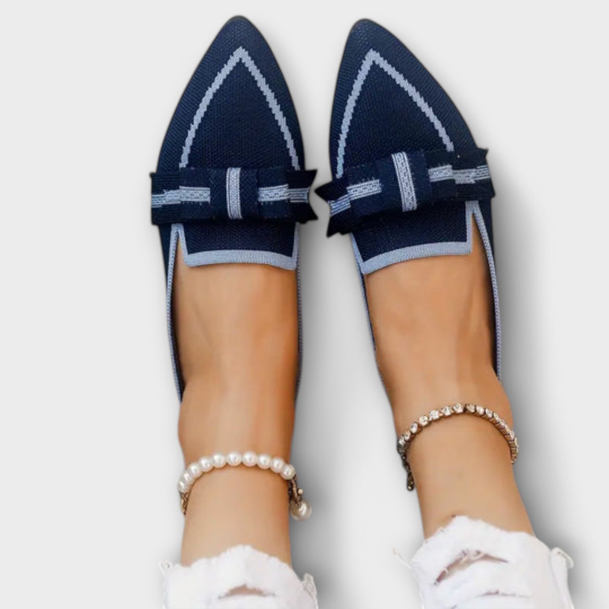 Scarpe da donna con suola piatta e design a nodo