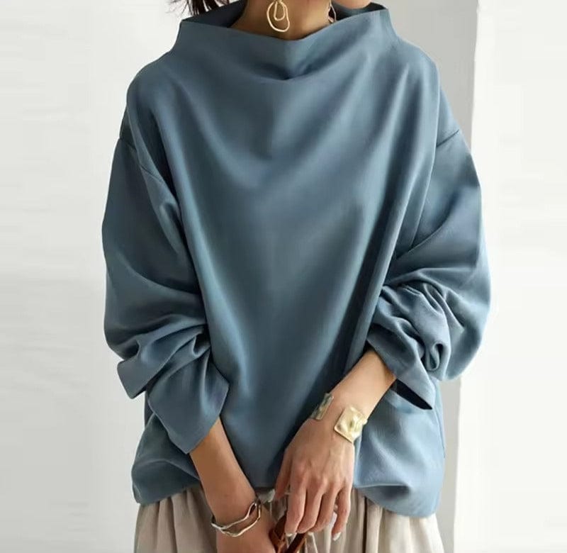 Elly | Top in Maglia con Collo Alto e Morbida Texture