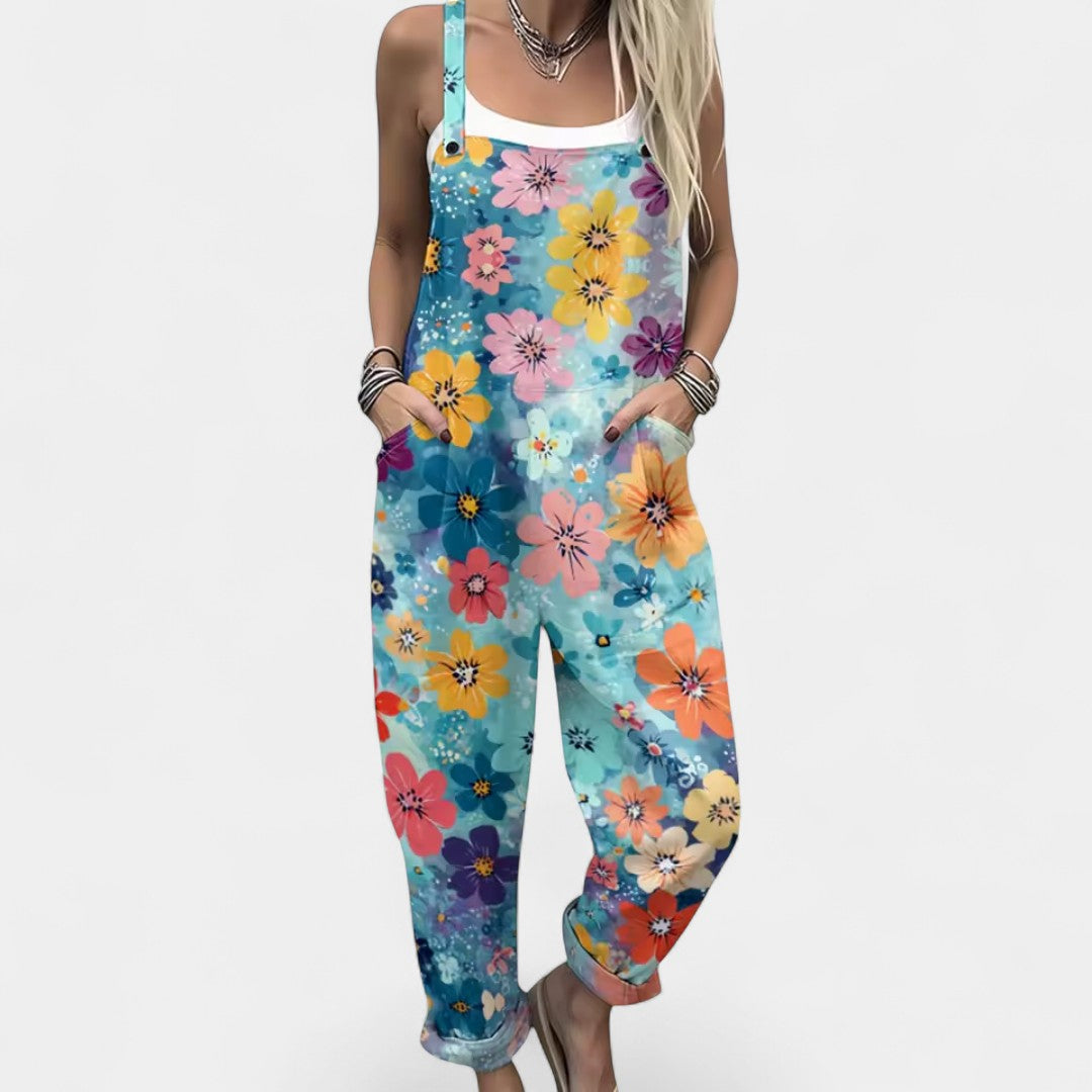 Dionysoula - Tuta leggera con motivo floreale multicolore