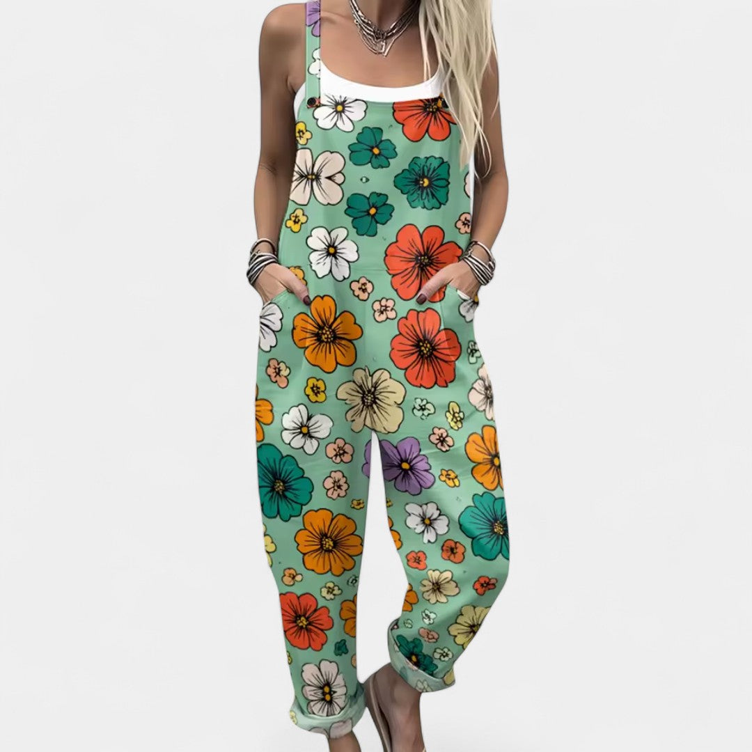 Dionysoula - Tuta leggera con motivo floreale multicolore