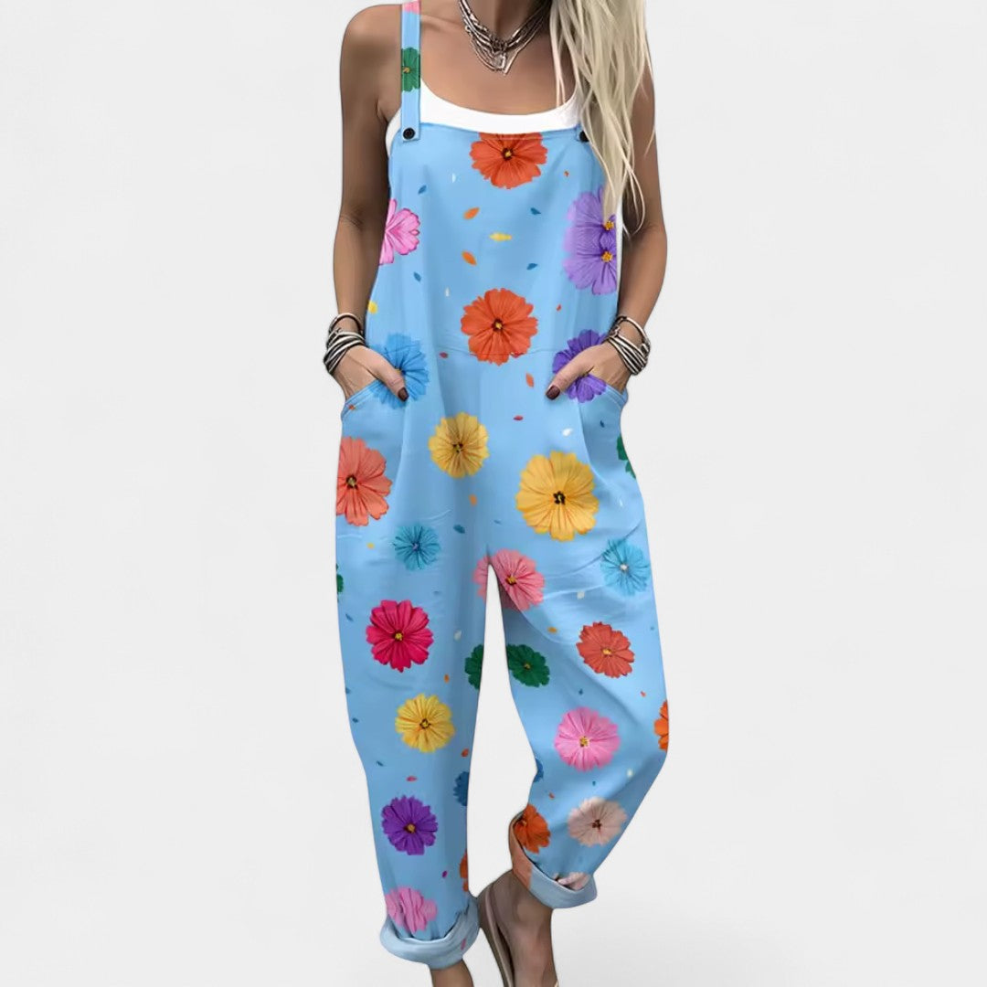 Dionysoula - Tuta leggera con motivo floreale multicolore