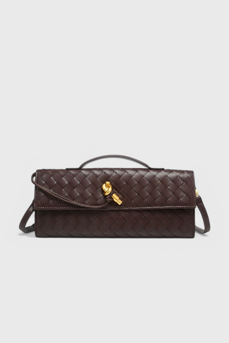Melanie Clutch con Dettaglio Oro a Nastro