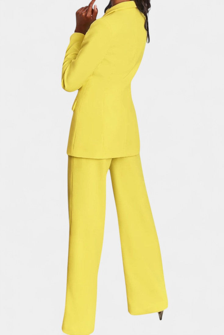 Marnie Set Giacca su Misura e Pantaloni a Gamba Larga