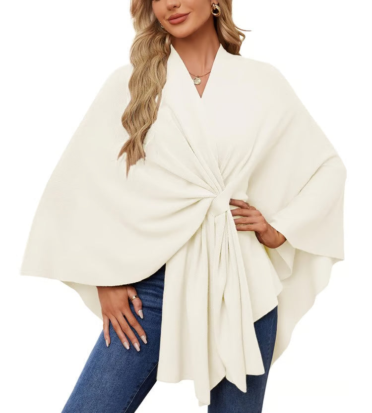 Maegan | Elegante scialle tipo poncho con morbida apertura frontale