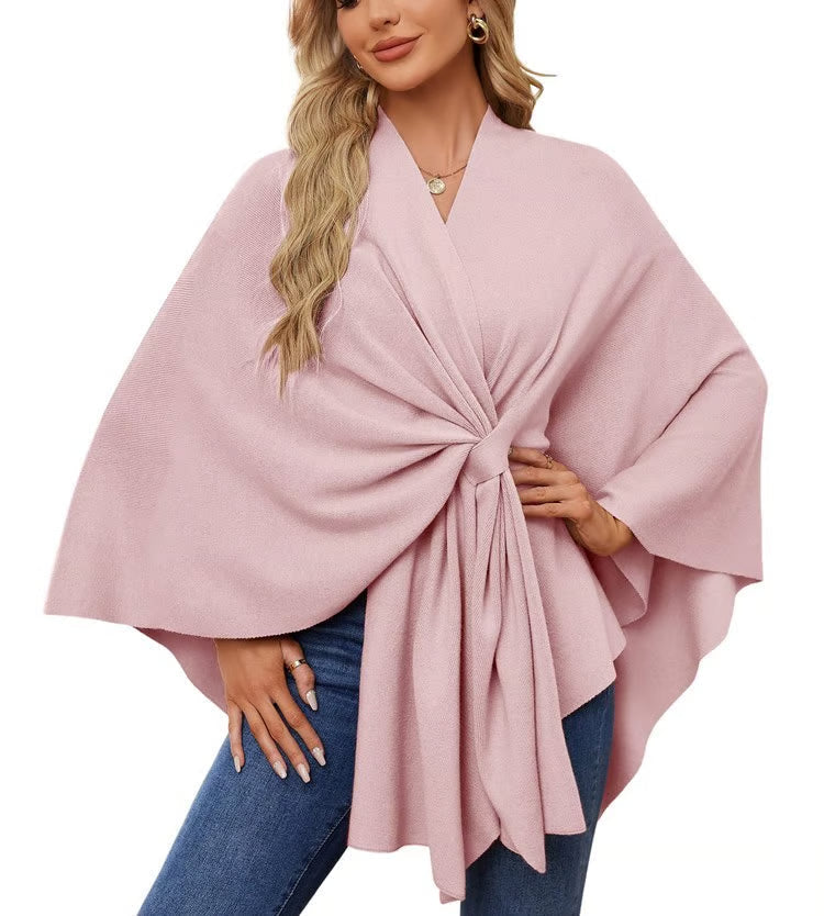 Maegan | Elegante scialle tipo poncho con morbida apertura frontale