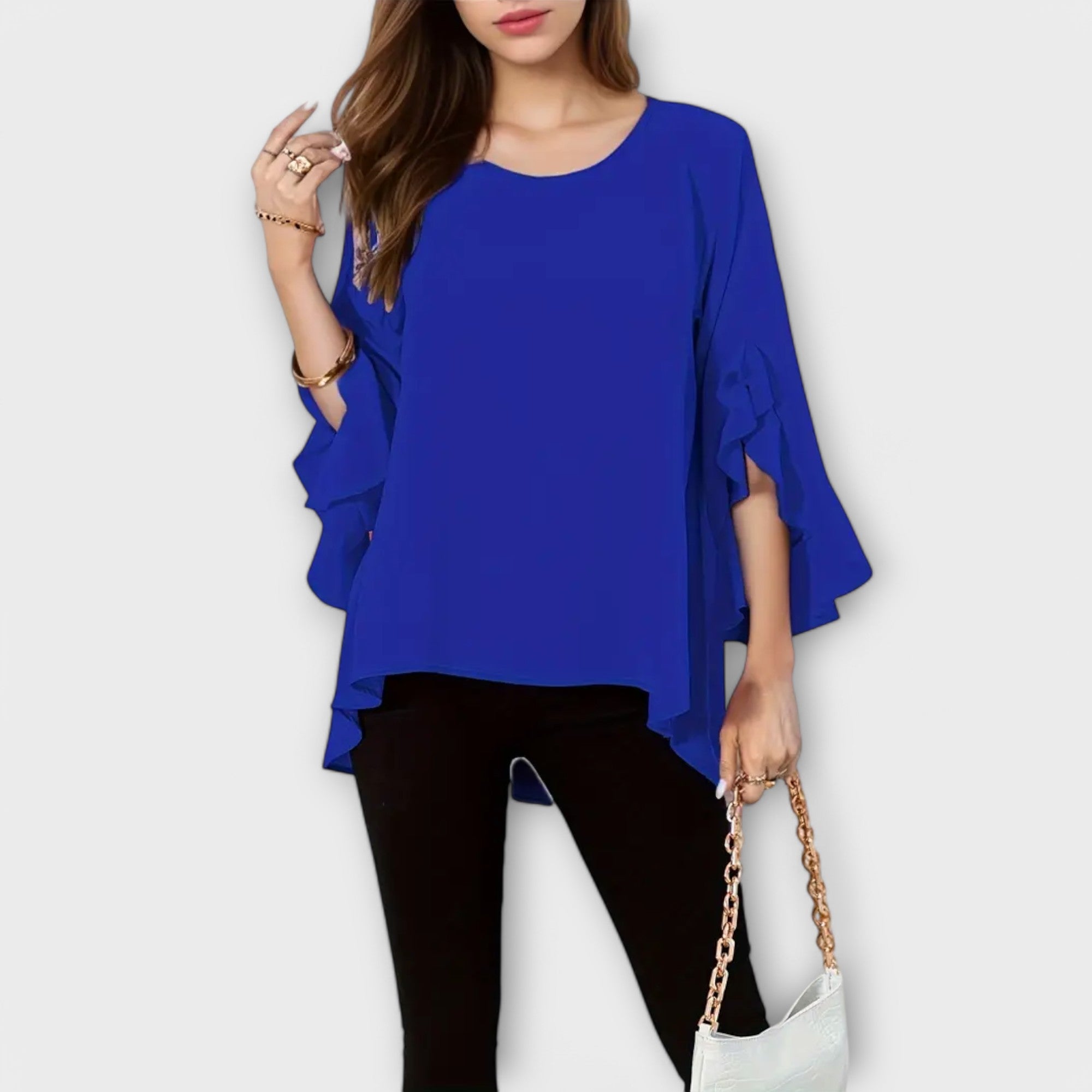 Aria - La blusa perfetta per la primavera con scollatura rotonda