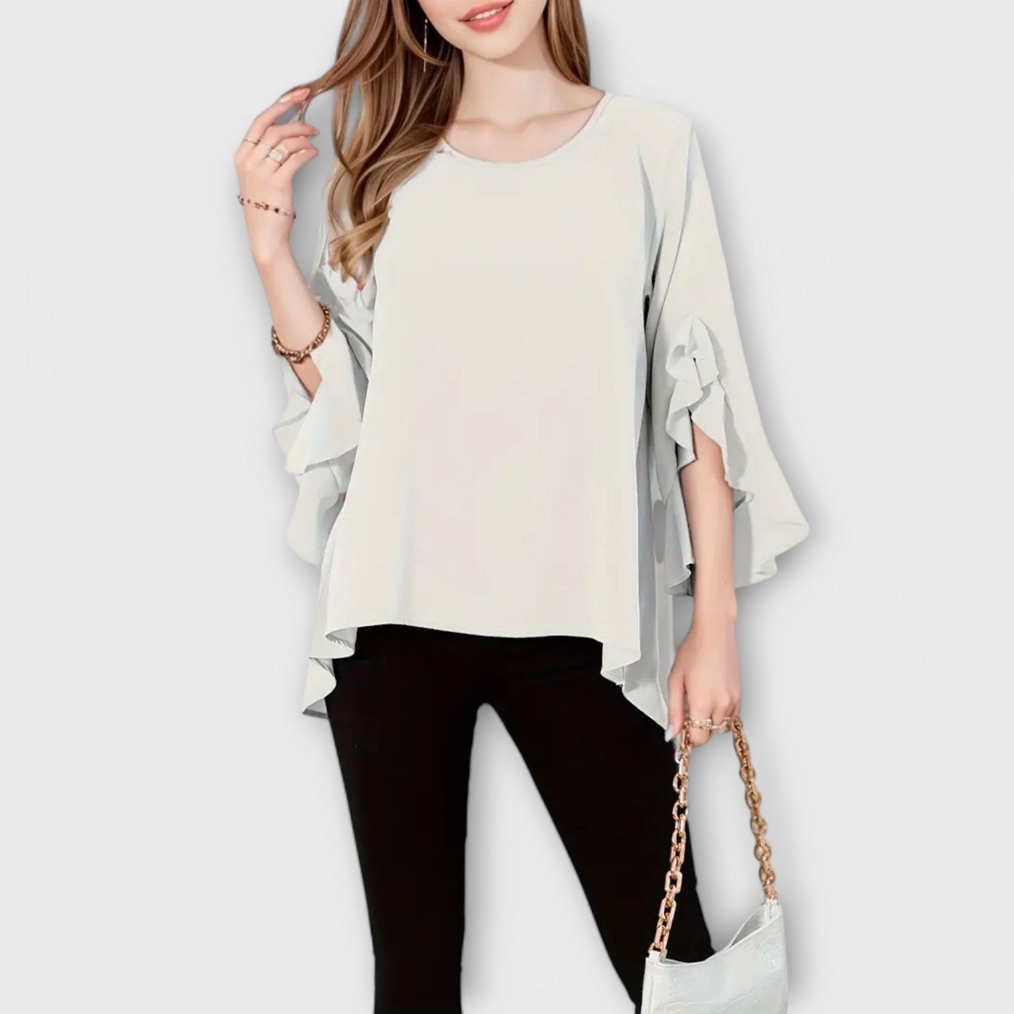Aria - La blusa perfetta per la primavera con scollatura rotonda
