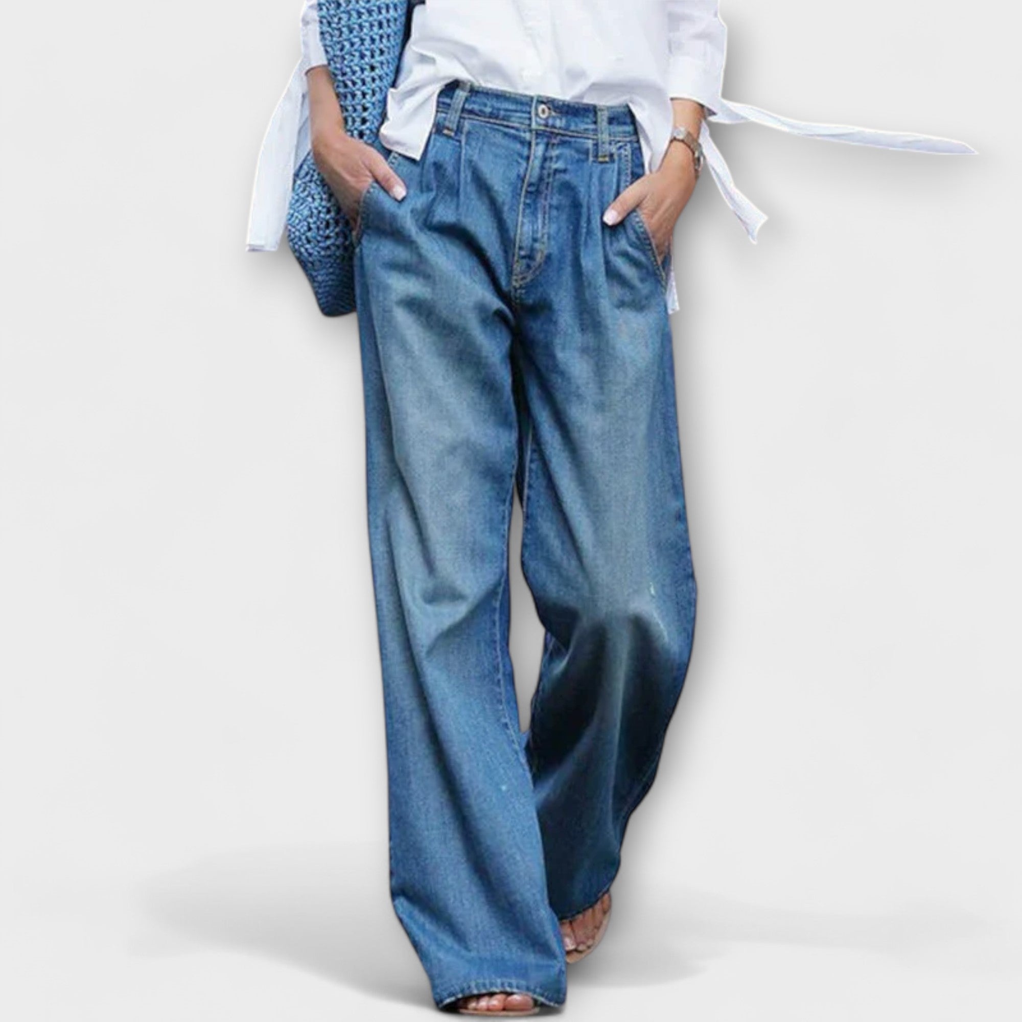 Abà - Jeans di alta qualità con gamba larga