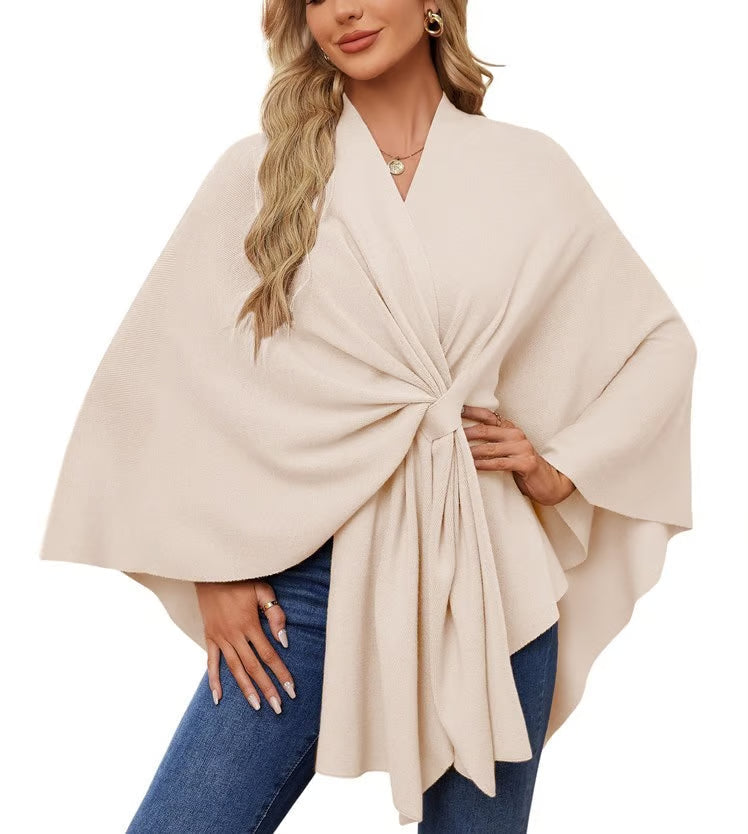 Maegan | Elegante scialle tipo poncho con morbida apertura frontale