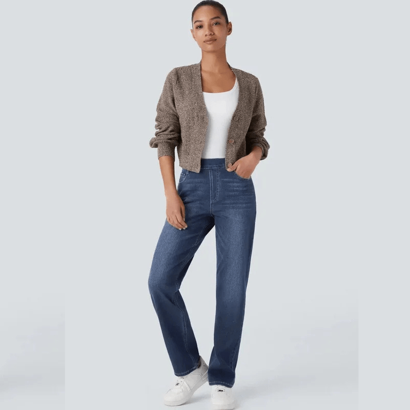 Pantaloni Elasticizzati e Comodi con Vita Alta