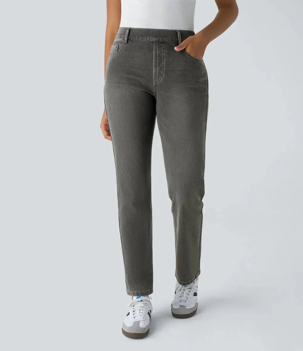 Pantaloni Elasticizzati e Comodi con Vita Alta