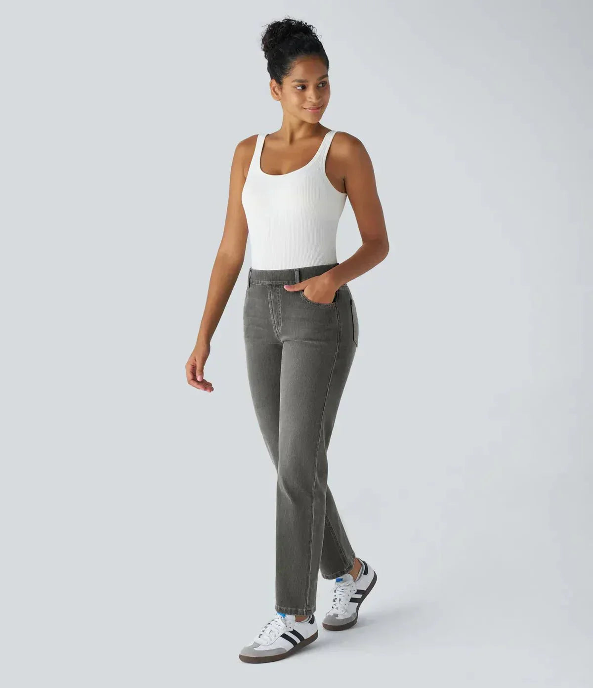 Pantaloni Elasticizzati e Comodi con Vita Alta
