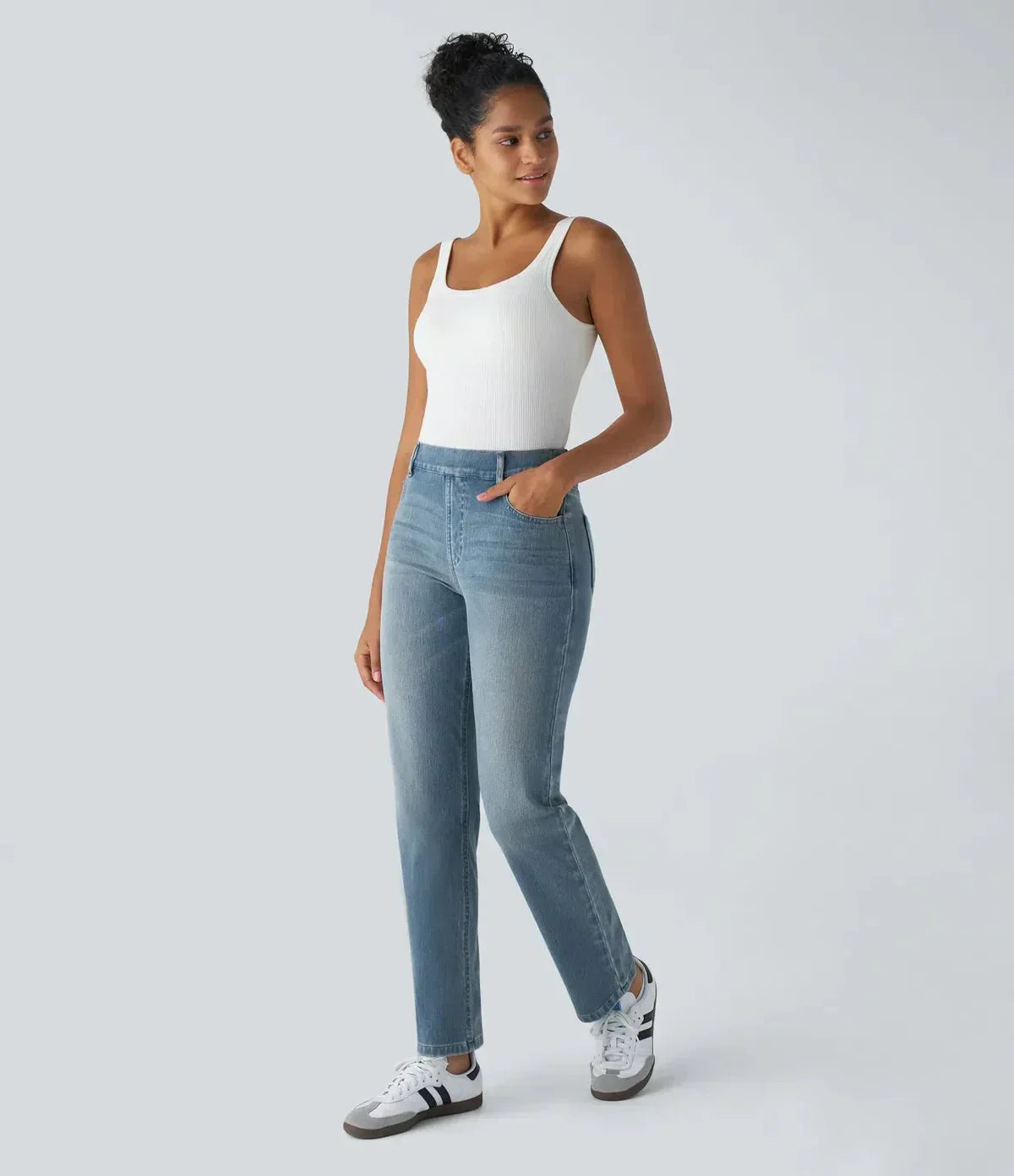 Pantaloni Elasticizzati e Comodi con Vita Alta