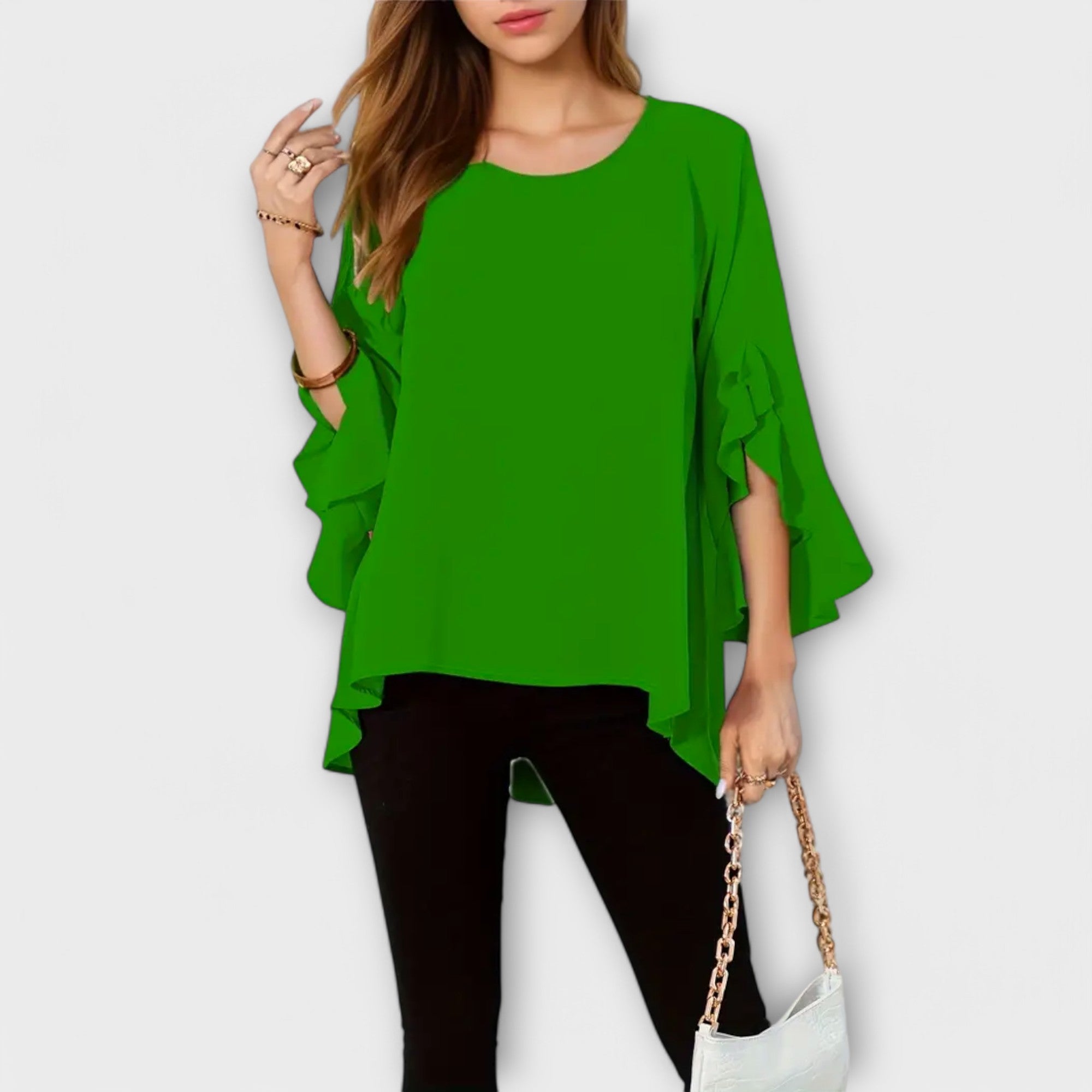 Aria - La blusa perfetta per la primavera con scollatura rotonda