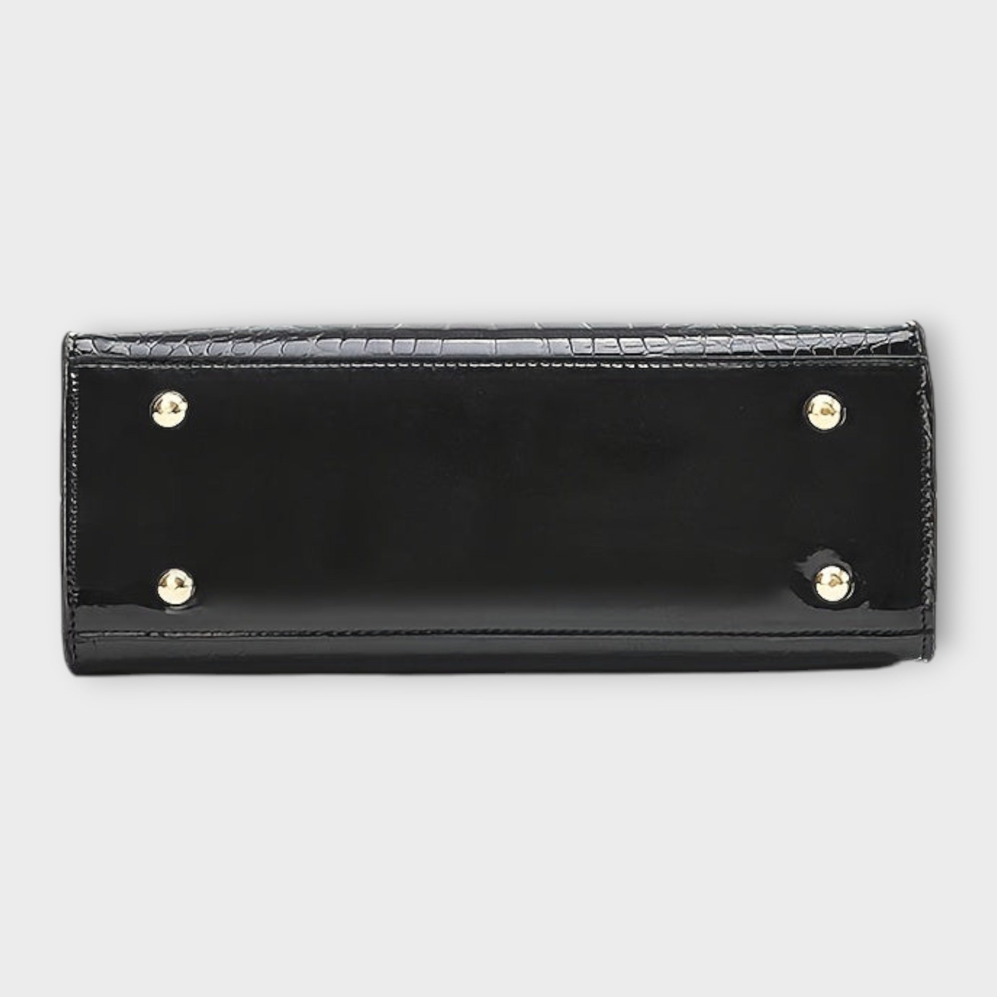 Erain - Borsa lucida in pelle di coccodrillo