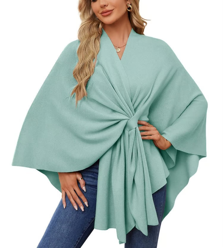 Maegan | Elegante scialle tipo poncho con morbida apertura frontale