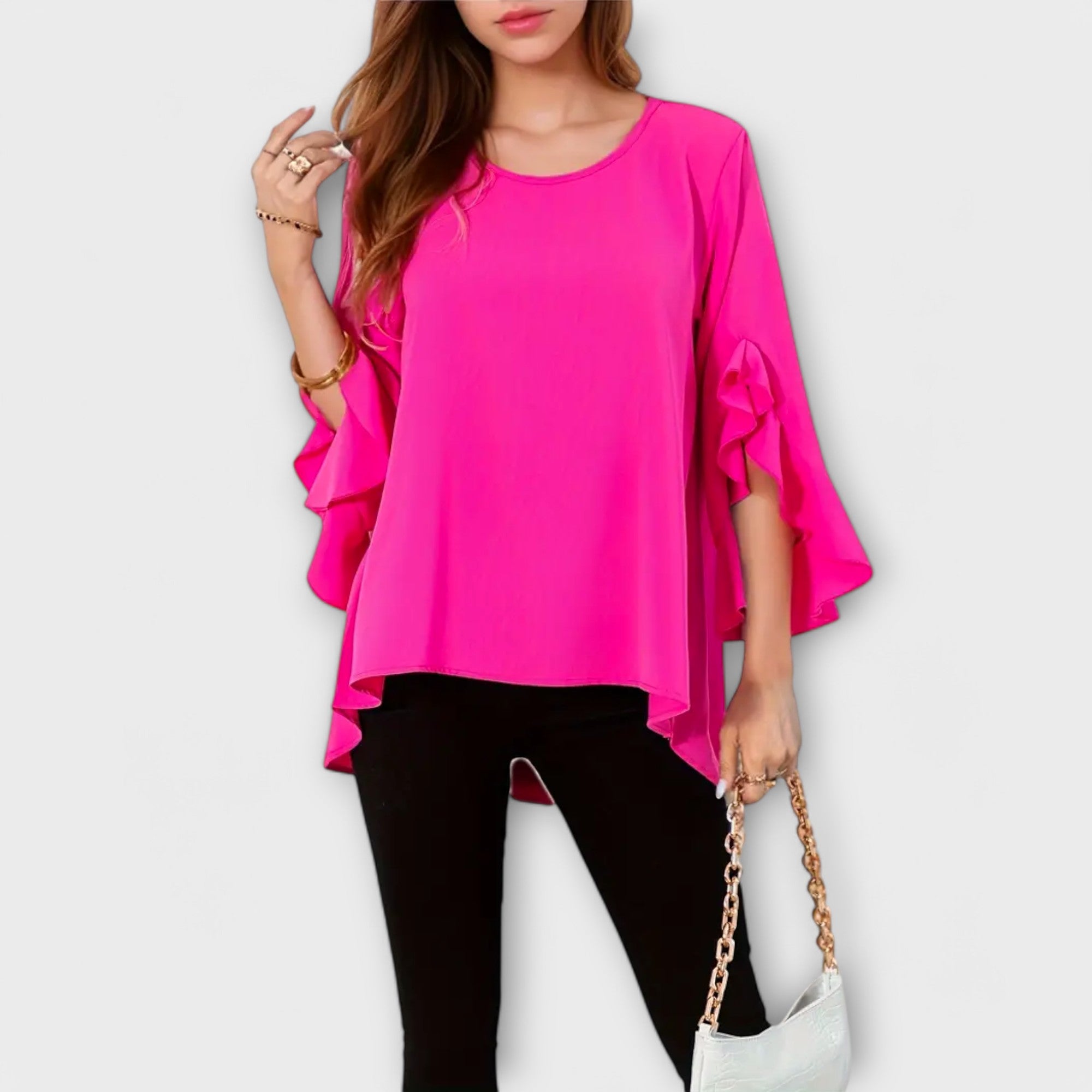 Aria - La blusa perfetta per la primavera con scollatura rotonda