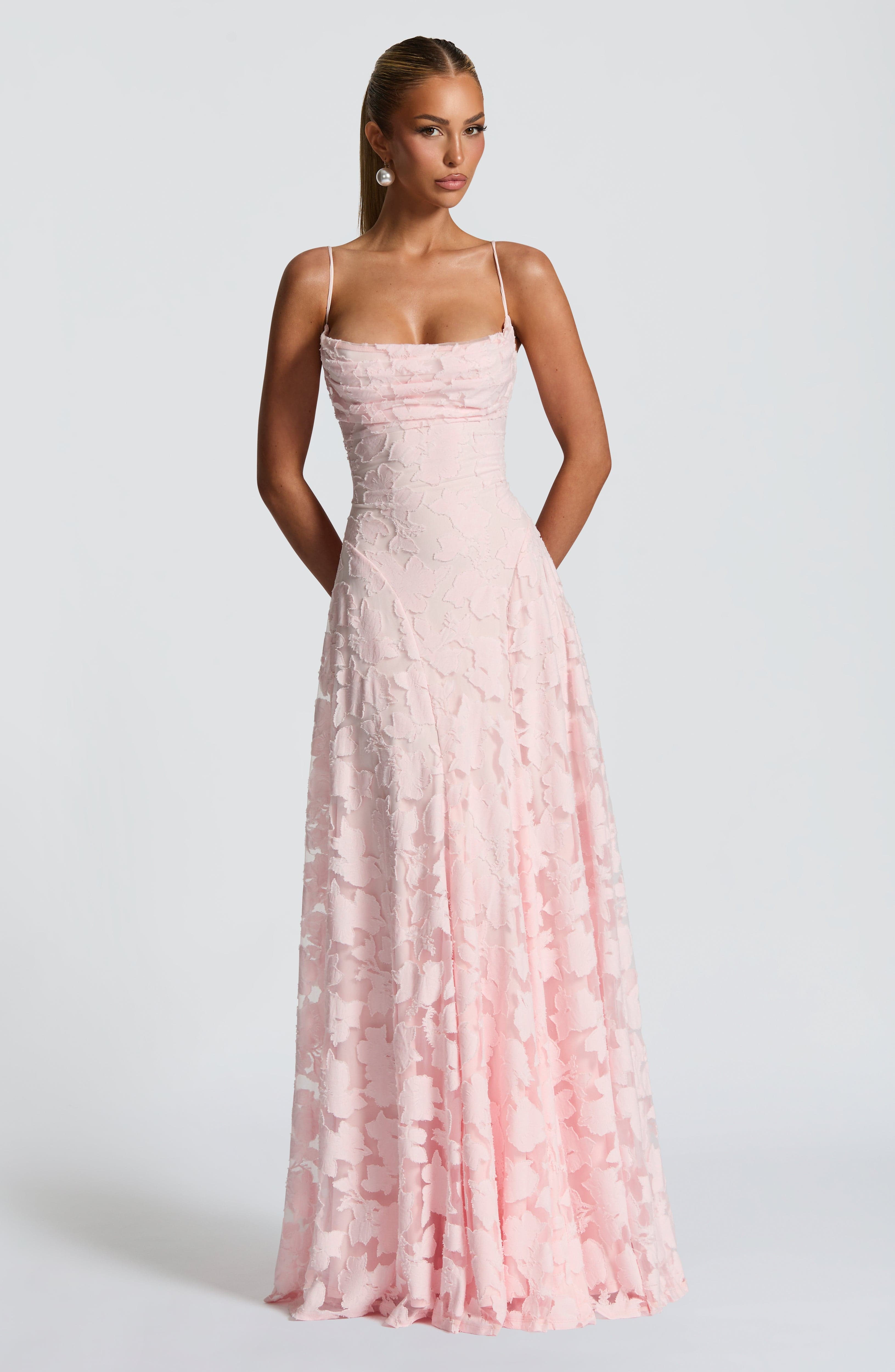 Francisa - Maxi Abito con Corsetto in Pizzo