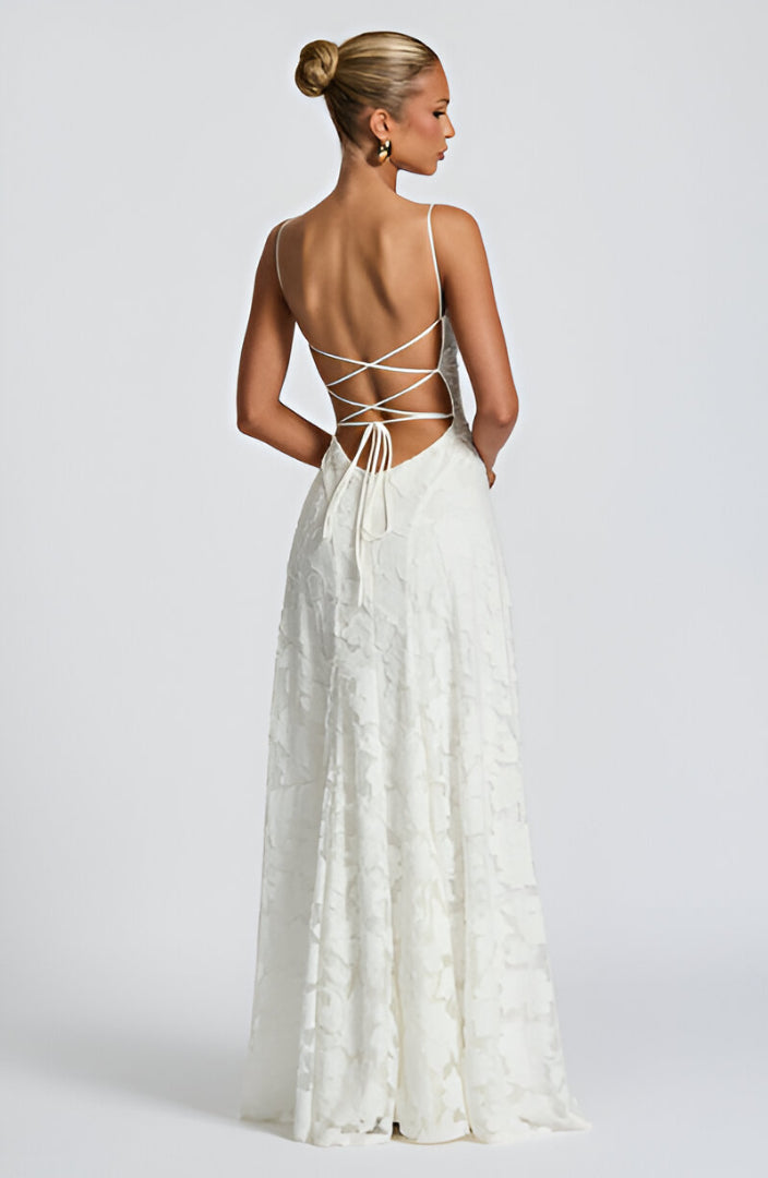 Francisa - Maxi Abito con Corsetto in Pizzo