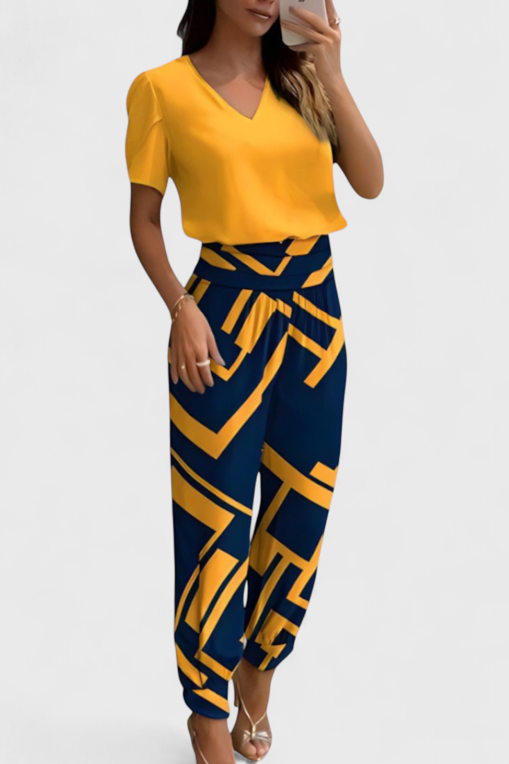 Cassandra Set con Blusa e Pantaloni